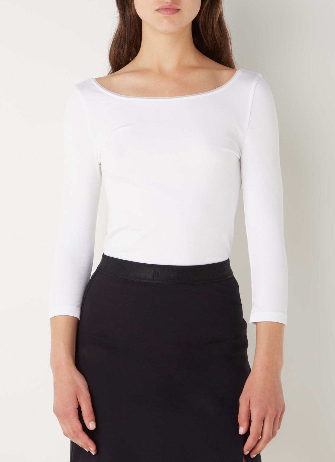 Wolford Cordoba naadloze longsleeve met driekwart mouw - detail 3 wit