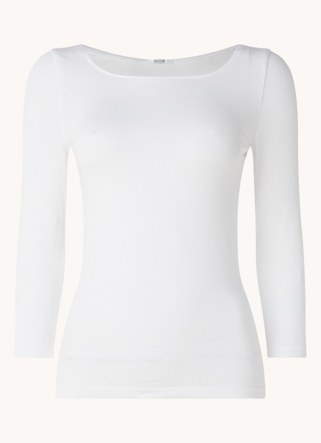 Wolford Cordoba naadloze longsleeve met driekwart mouw - voorkant wit