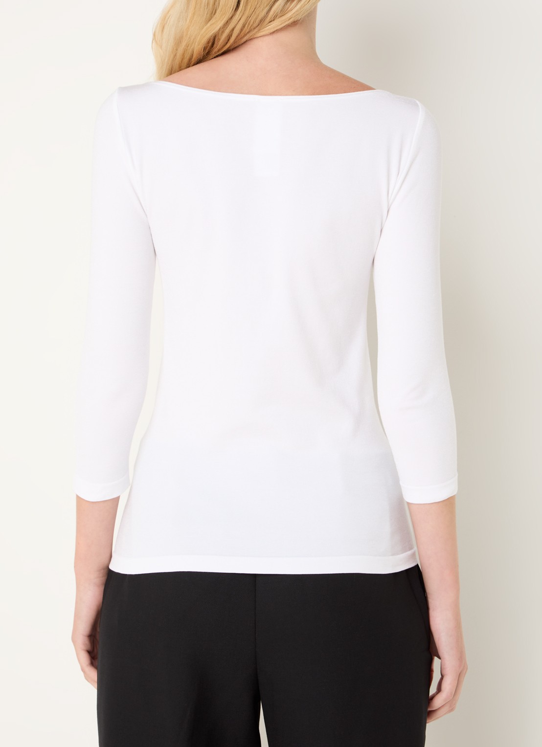 Wolford Cordoba top met boothals - achterkant 3 wit