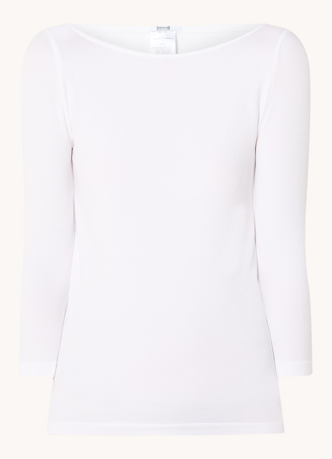 Wolford Cordoba top met boothals - voorkant wit