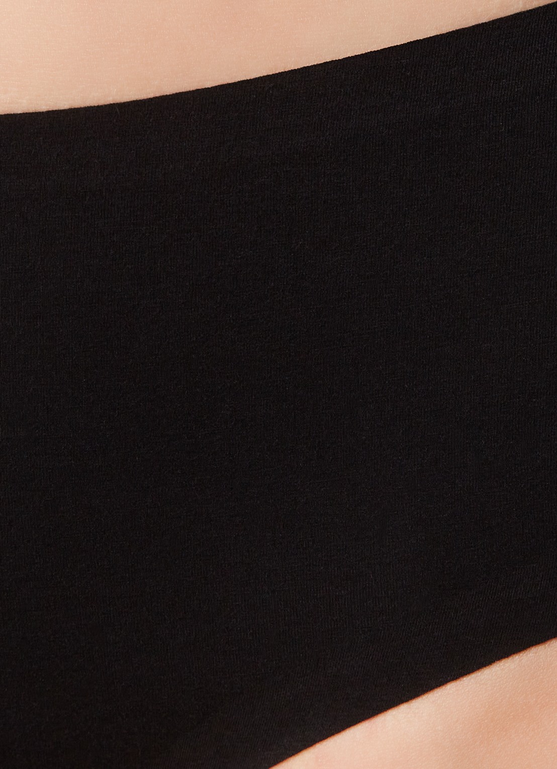 Wolford Cotton Contour naadloze slip - detail 2 zwart