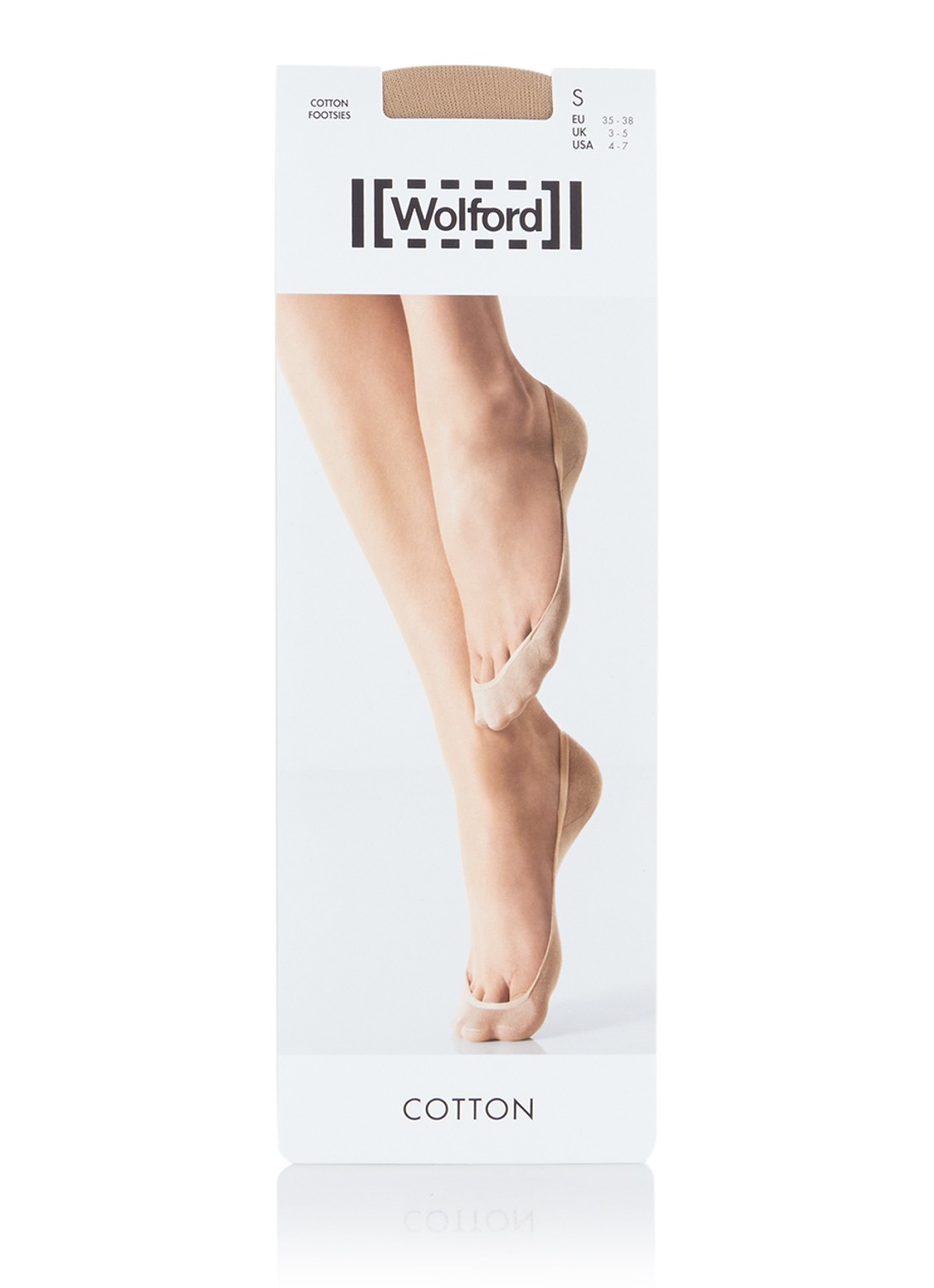 Wolford Cotton Footsies kousenvoetjes  - detail naturel