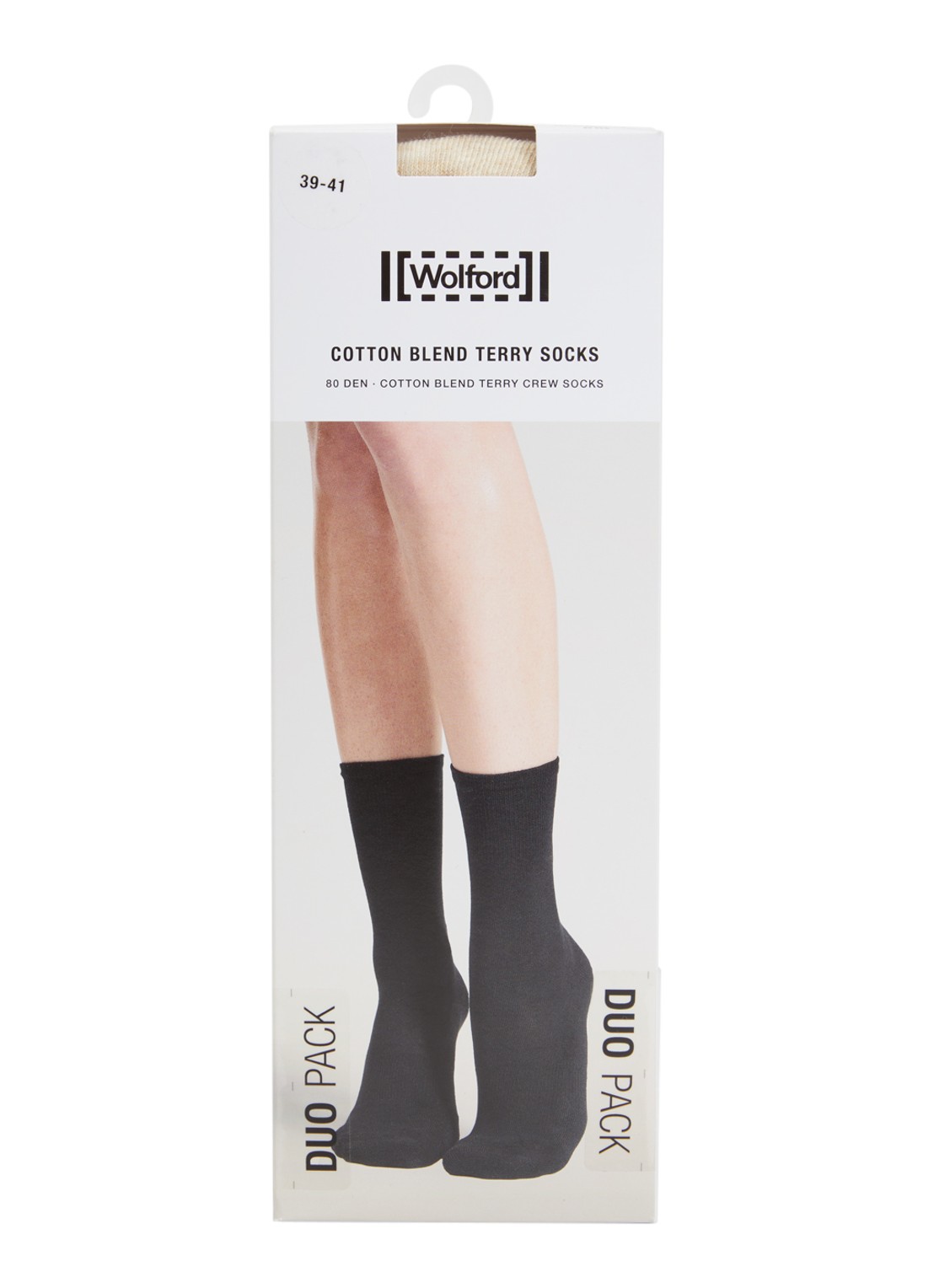 Wolford Duo pack Terry sokken in katoenblend 2-pack  - voorkant beige