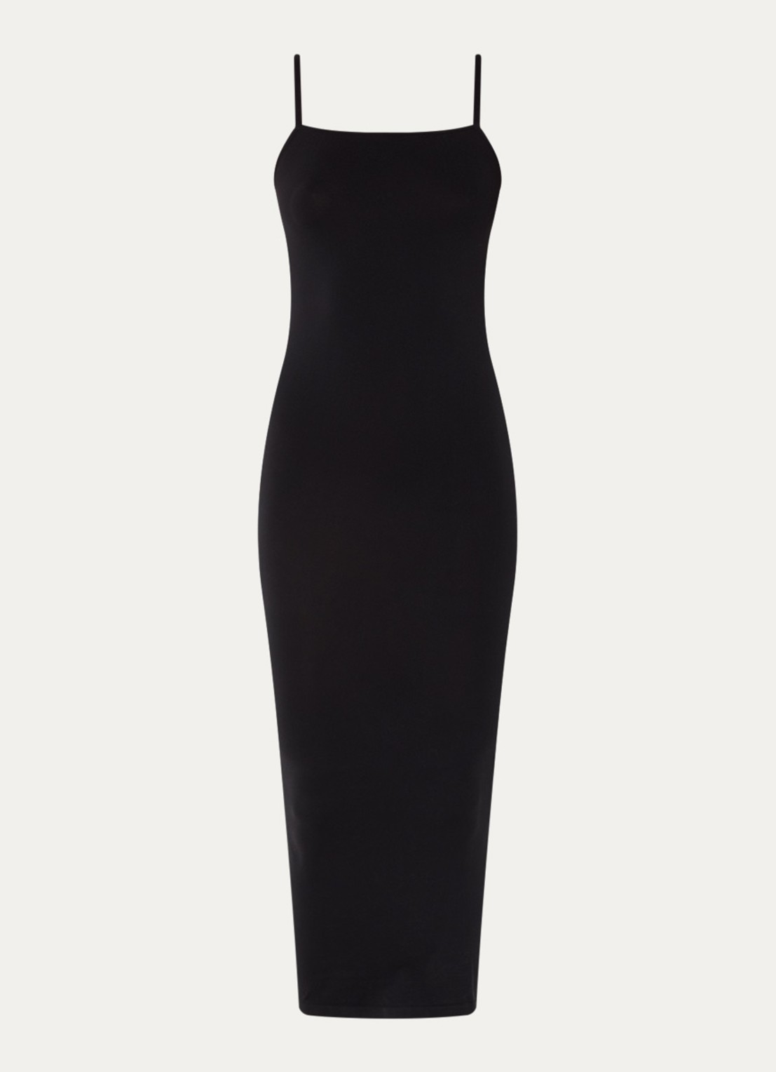 Wolford Fatal maxi jurk met spaghetti bandjes - voorkant zwart