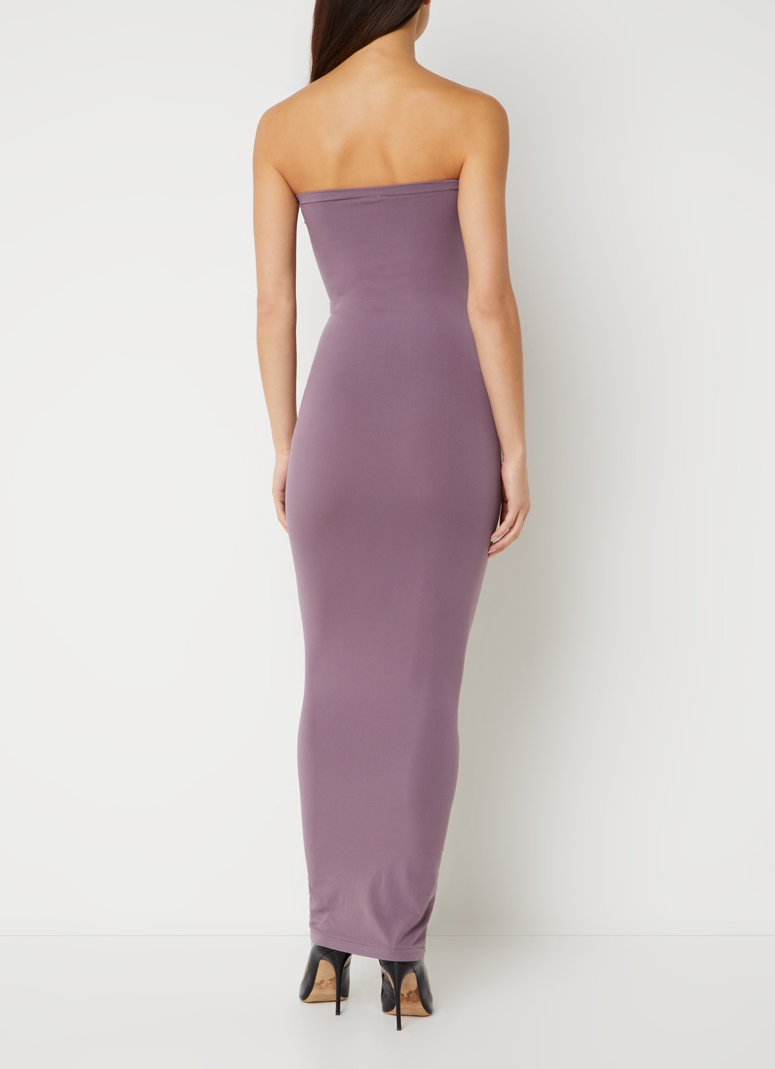 Wolford Fatal maxi jurk met stretch - achterkant aubergine
