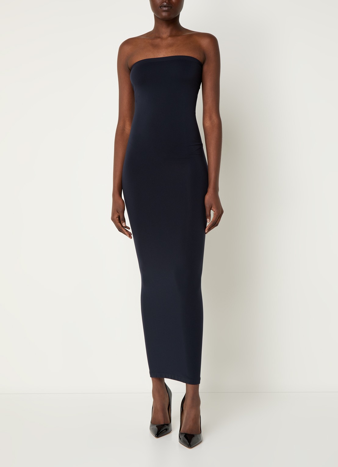 Wolford Fatal maxi jurk met stretch - detail 4 donkerblauw