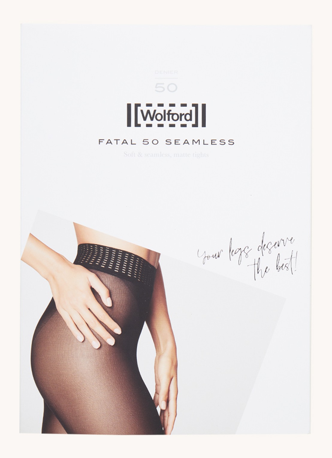 Wolford Fatal Seamless panty in 50 denier - voorkant 3 diepzwart