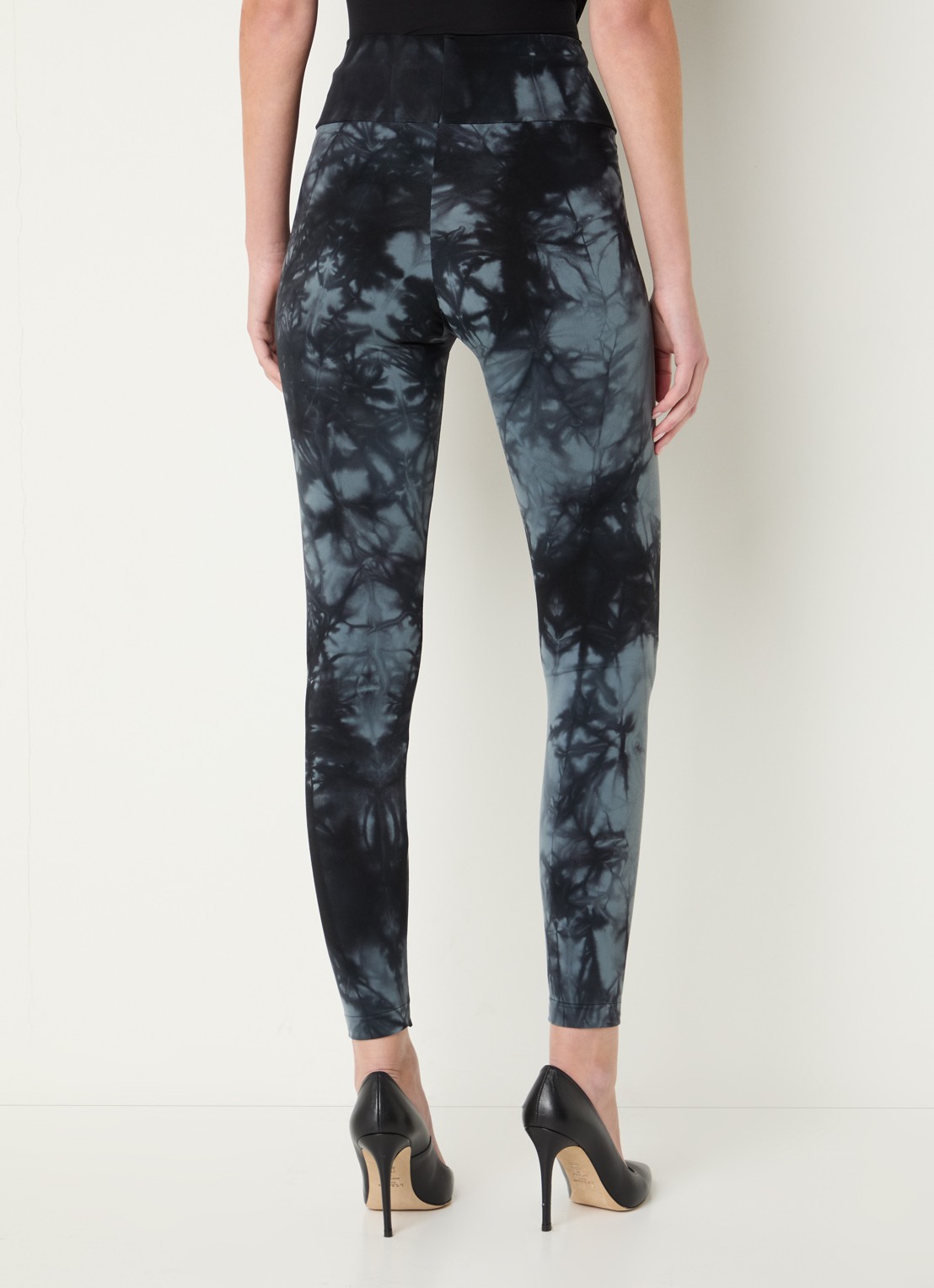 Wolford High waist skinny fit legging met print - achterkant 4 staalblauw