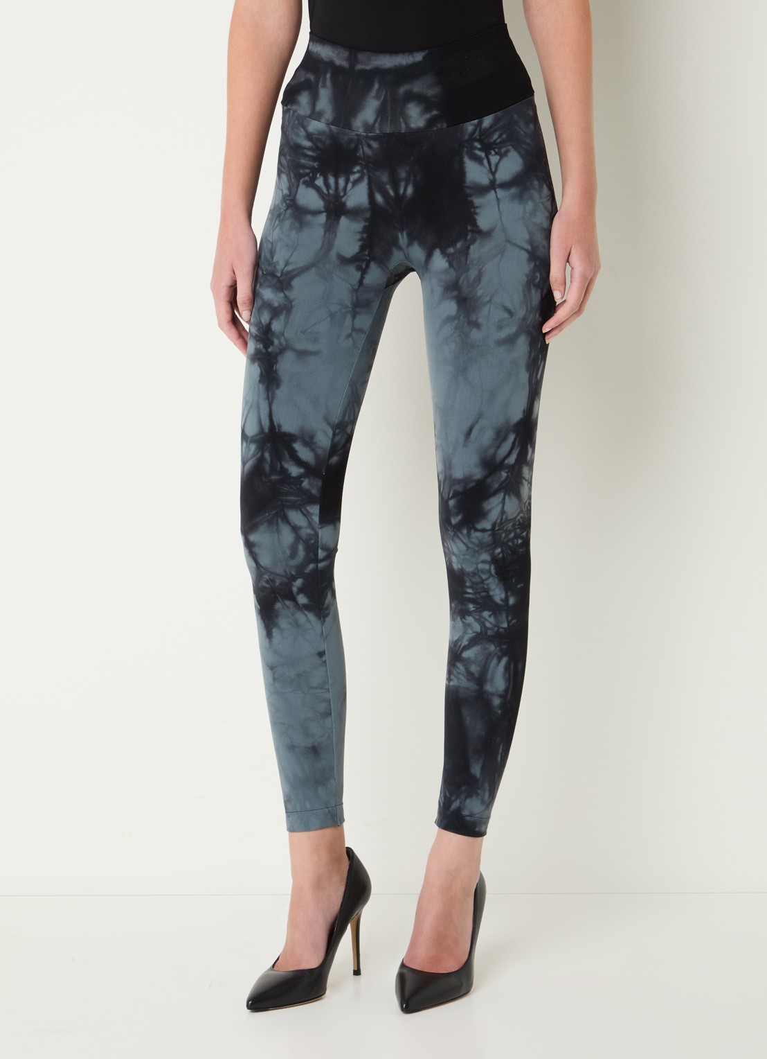 Wolford High waist skinny fit legging met print - detail 3 staalblauw