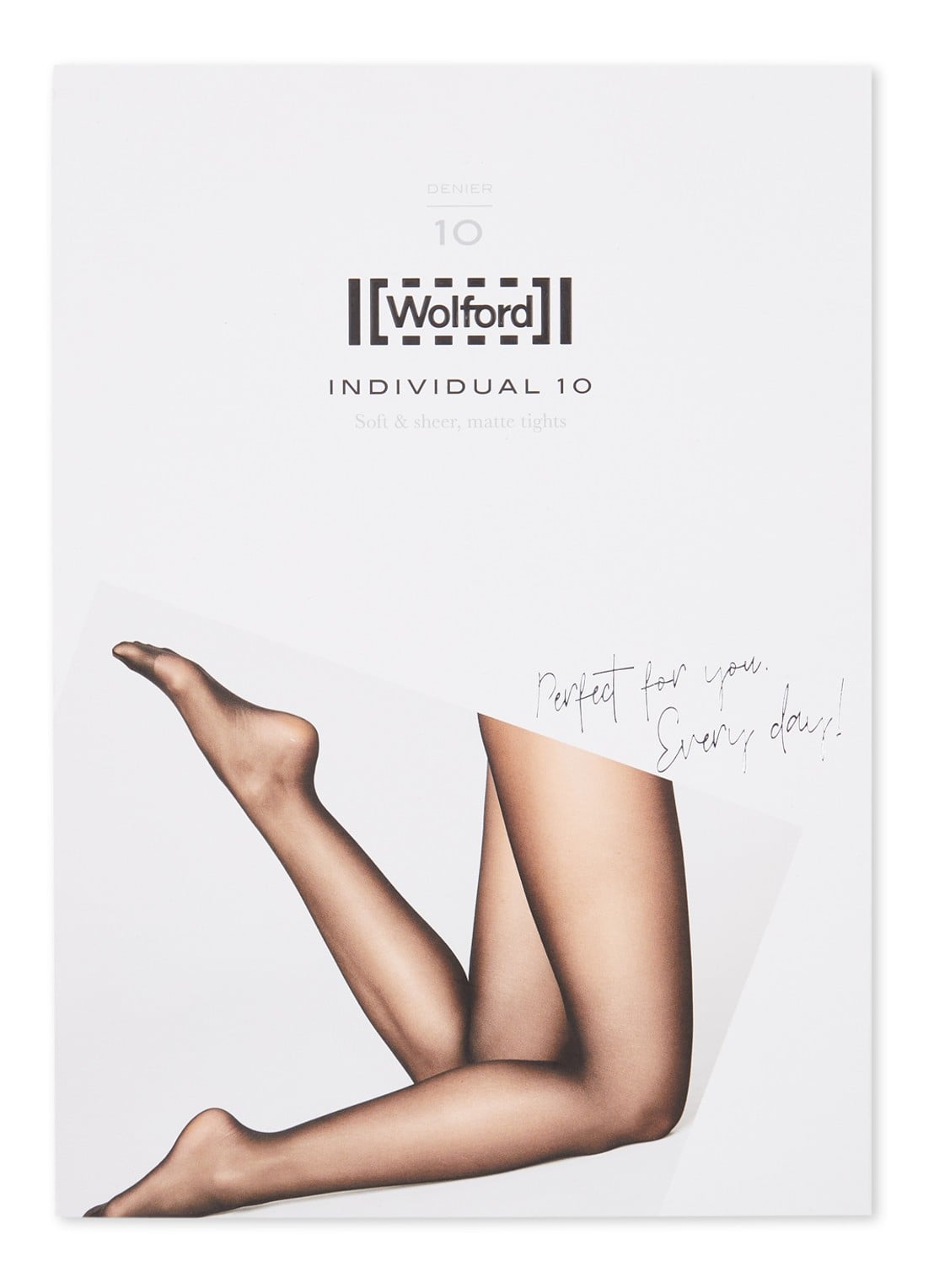 Wolford Individual panty in 10 denier - voorkant 3 black - 7005