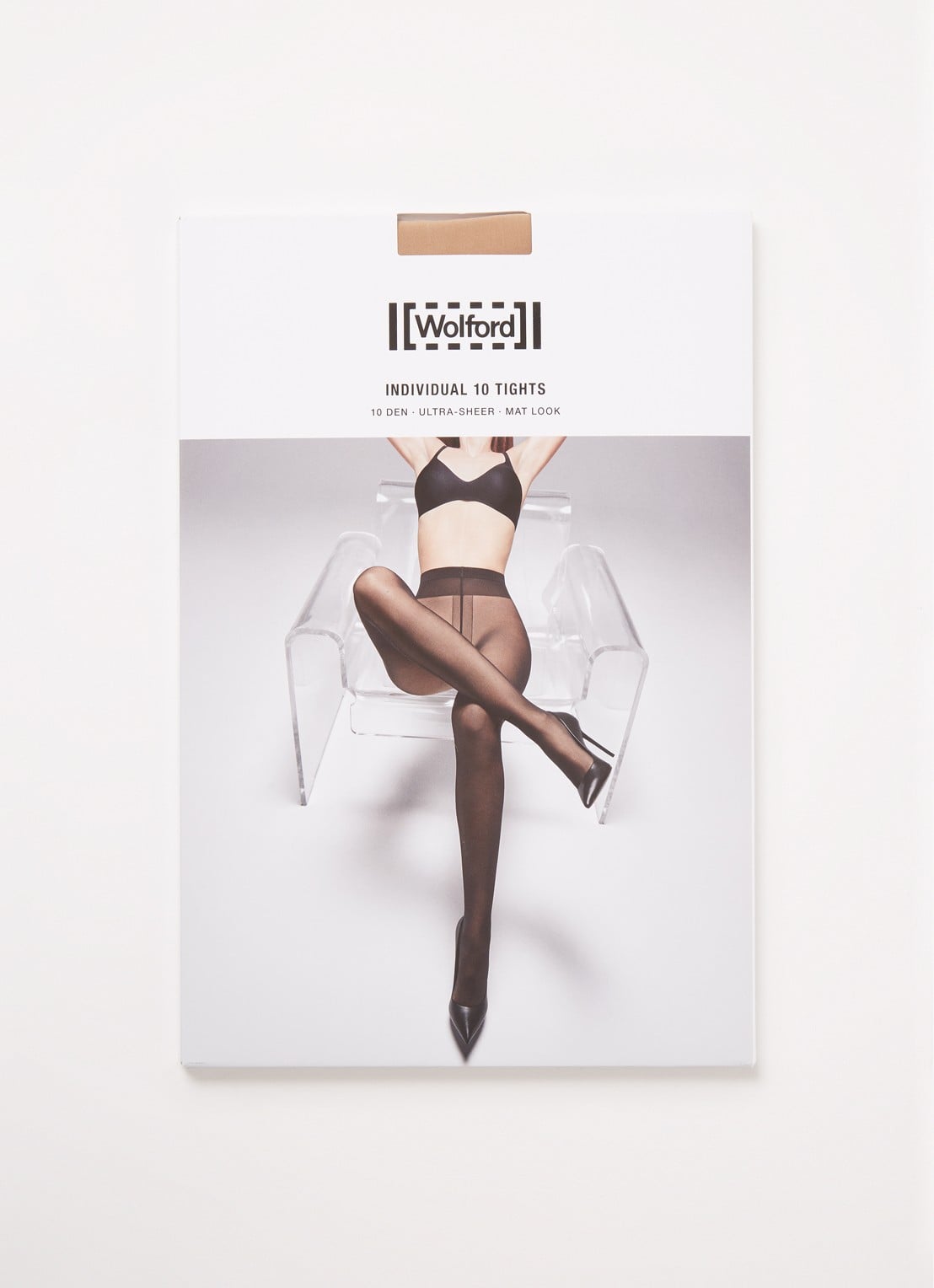 Wolford Individual panty in 10 denier - voorkant donkerbeige