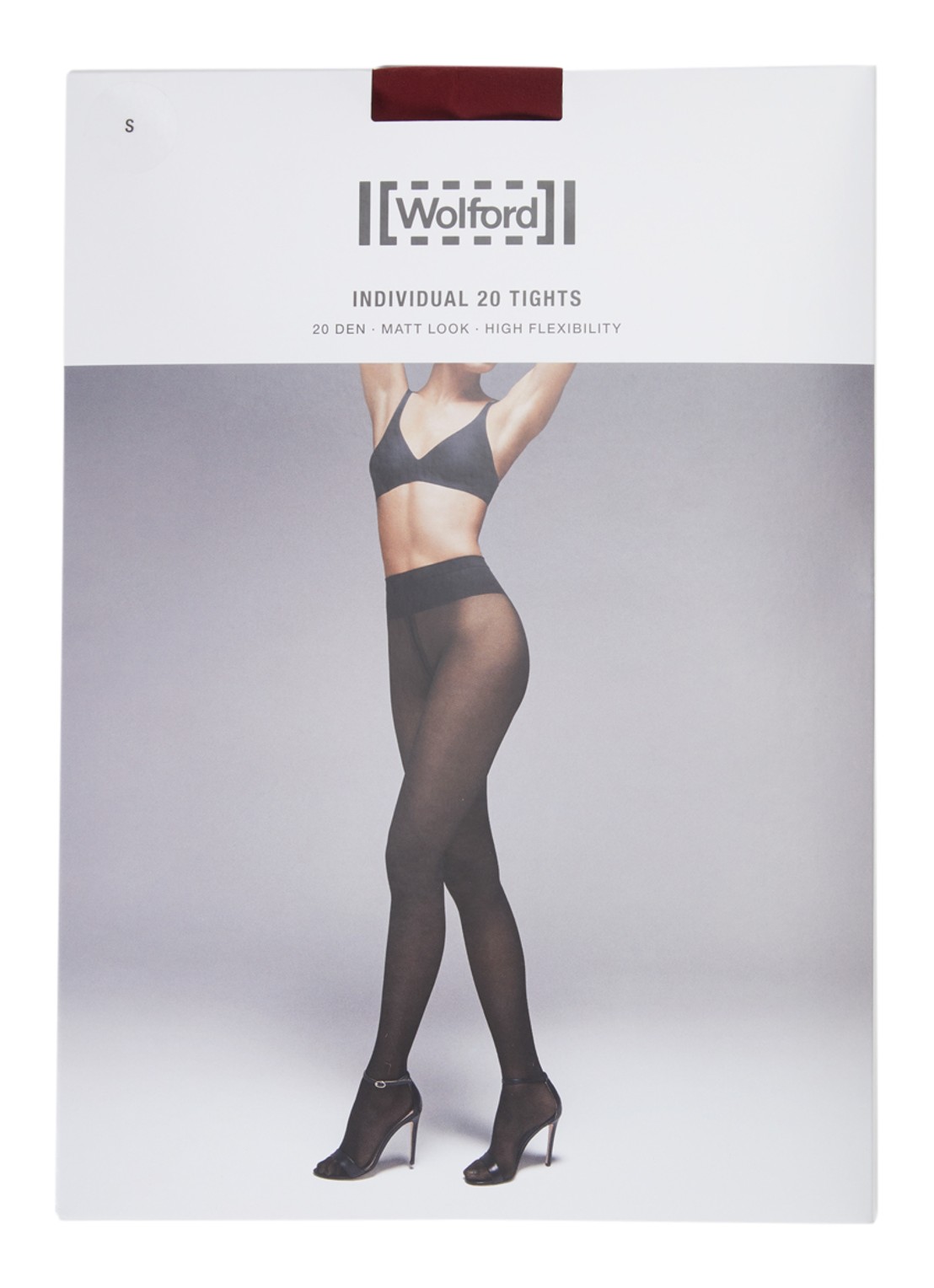 Wolford Individual panty in 20 denier - voorkant bordeauxrood
