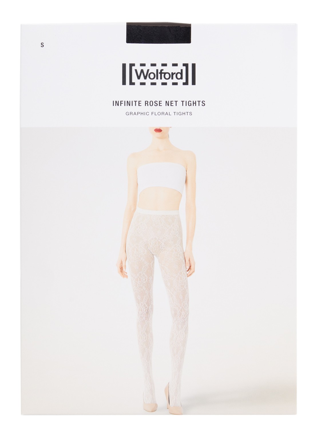 Wolford Infinite Rose netpanty - voorkant zwart