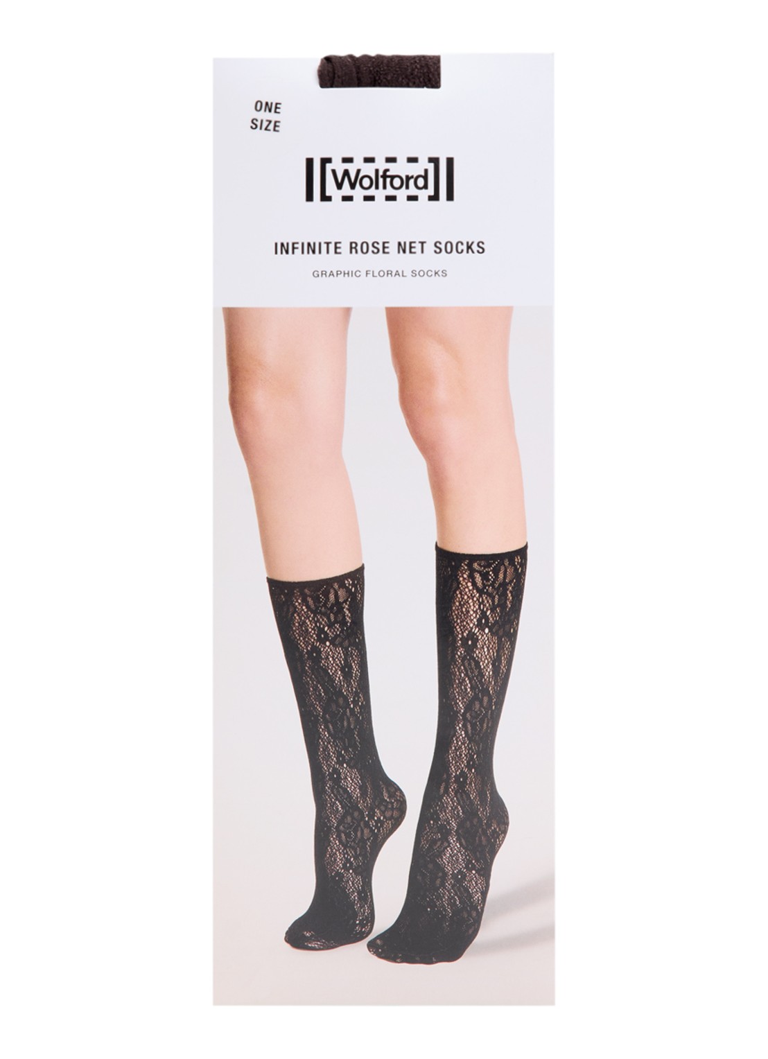 Wolford Infinite Rose pantysokken - voorkant aubergine