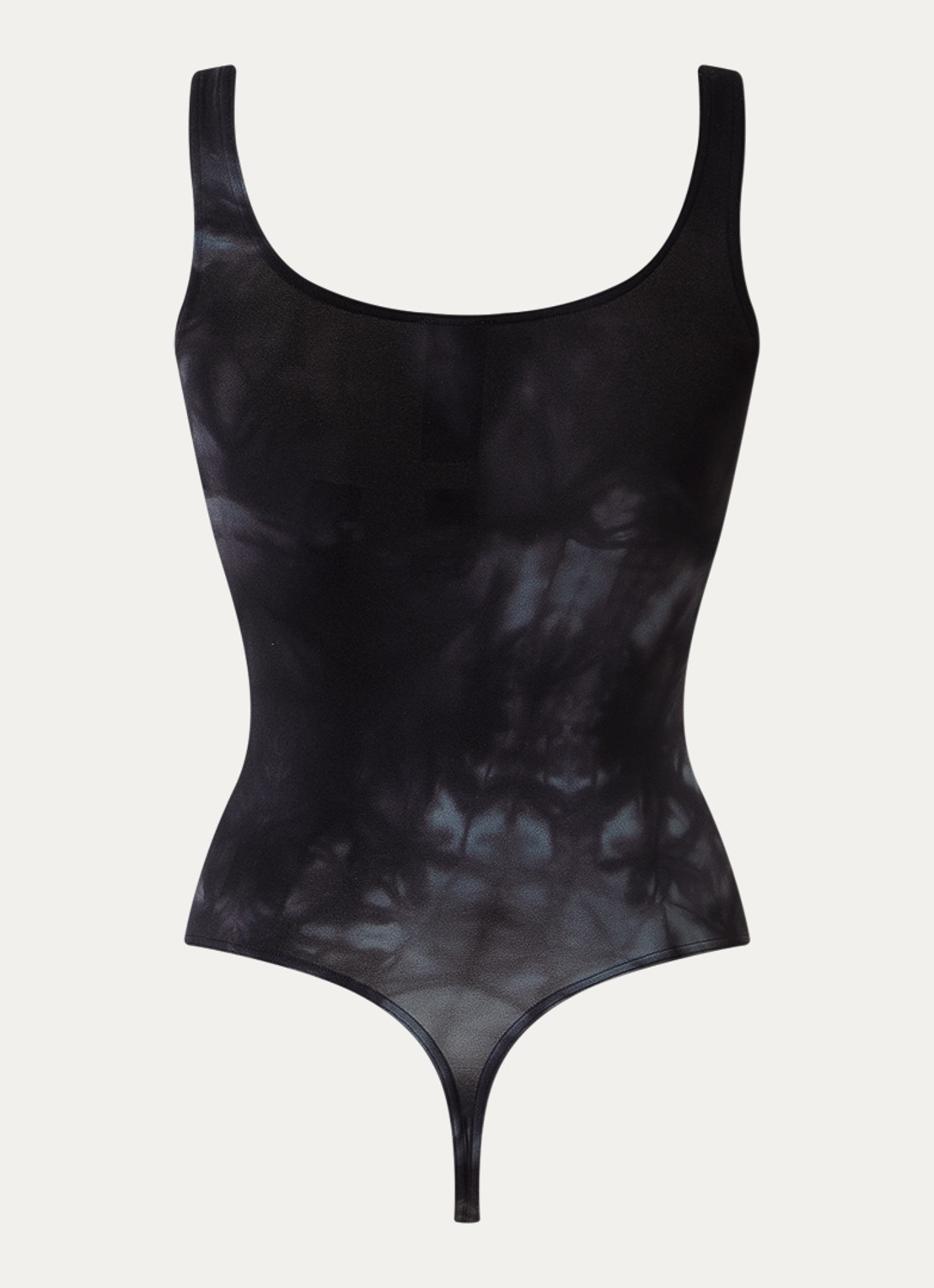 Wolford Ink Fatal string body met print - achterkant 3 antraciet