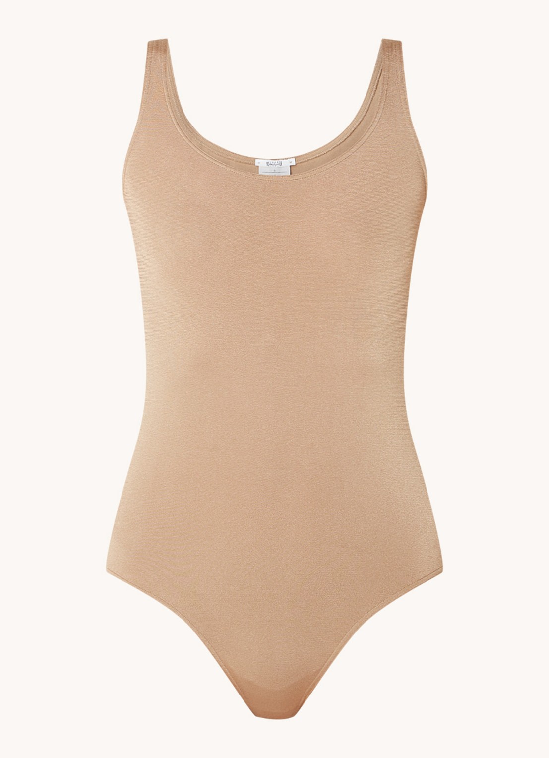 Wolford Jamaika body met ronde hals - voorkant 3 camel