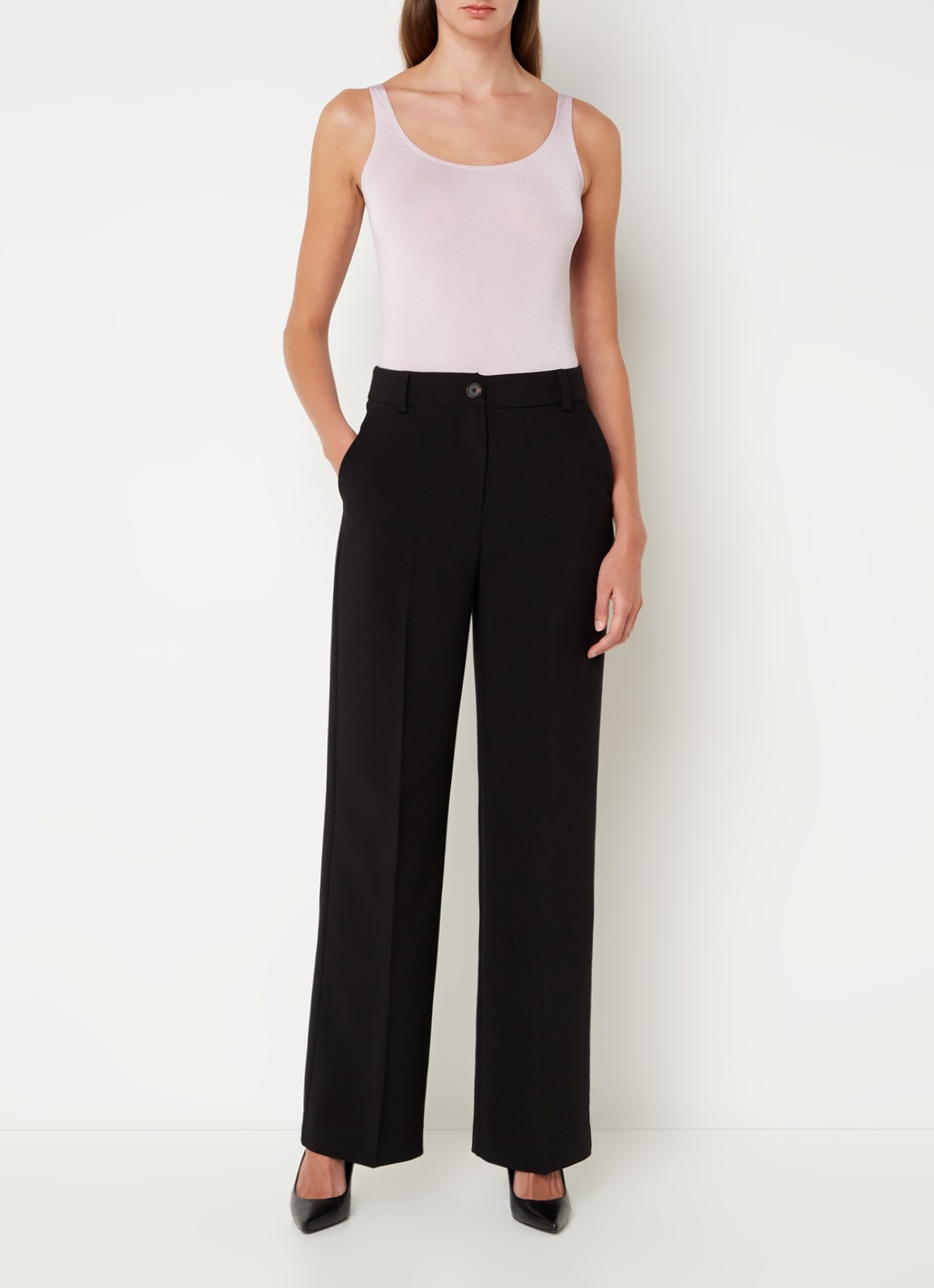 Wolford Jamaika body met ronde hals - voorkant 2 lichtroze