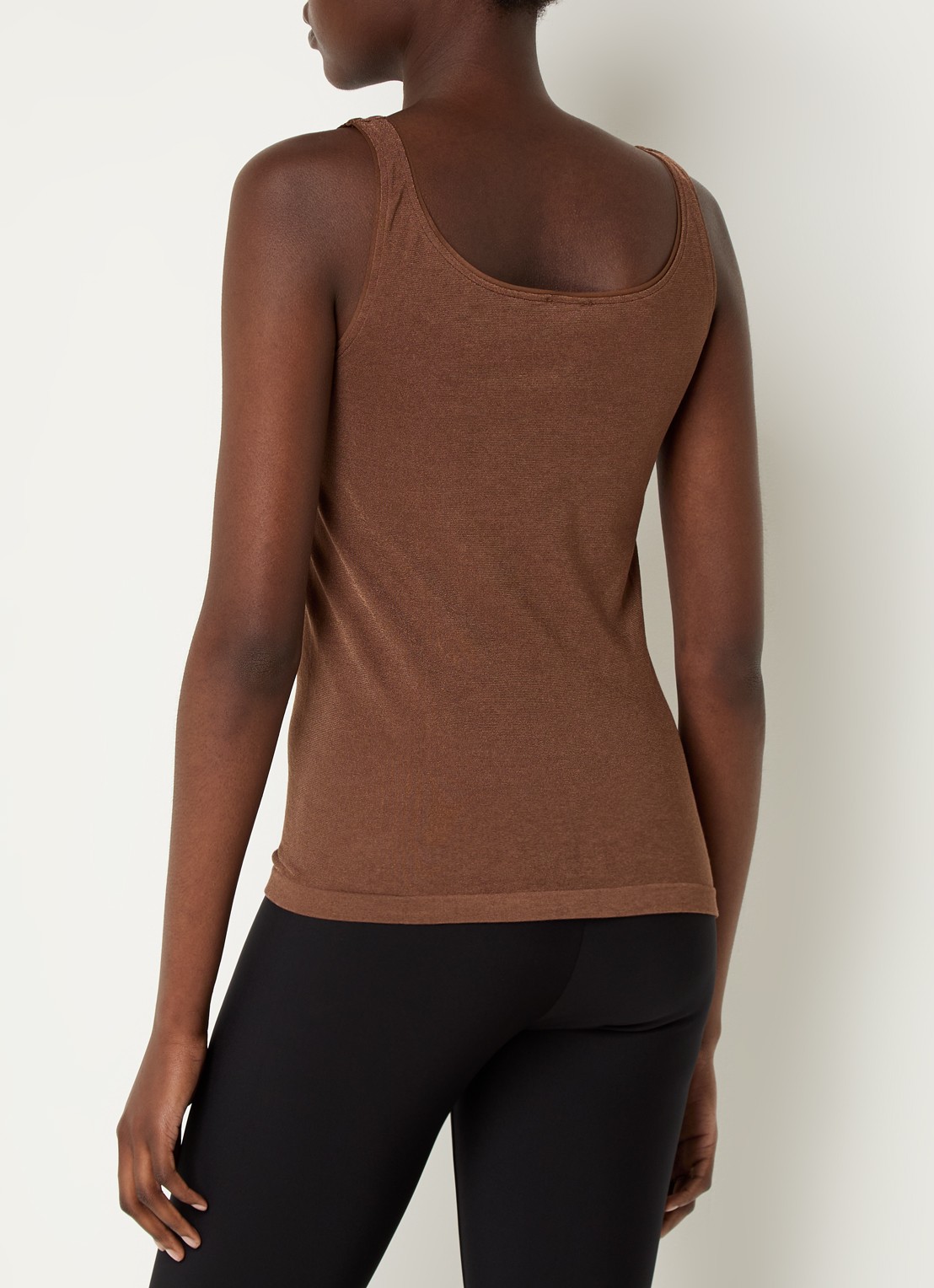 Wolford Jamaika naadloze top - achterkant 2 bruin