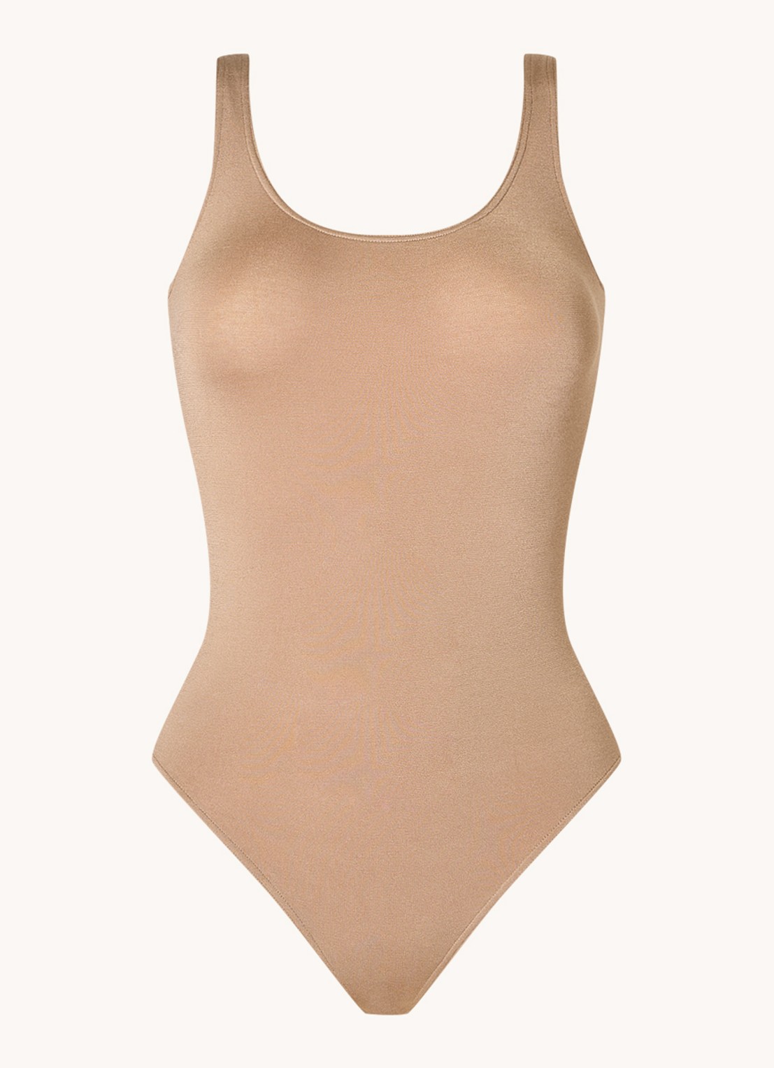 Wolford Jamaika stringbody met glanzende finish - voorkant 2 camel