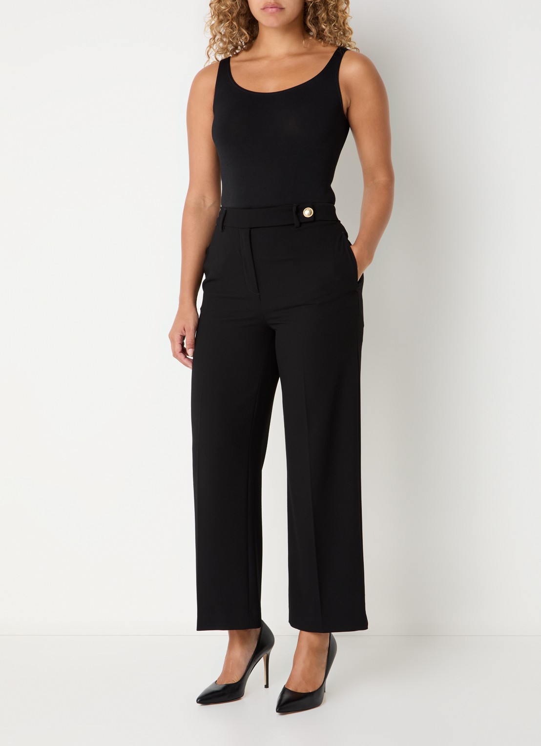 Wolford Jamaika stringbody met glanzende finish - voorkant 3 zwart