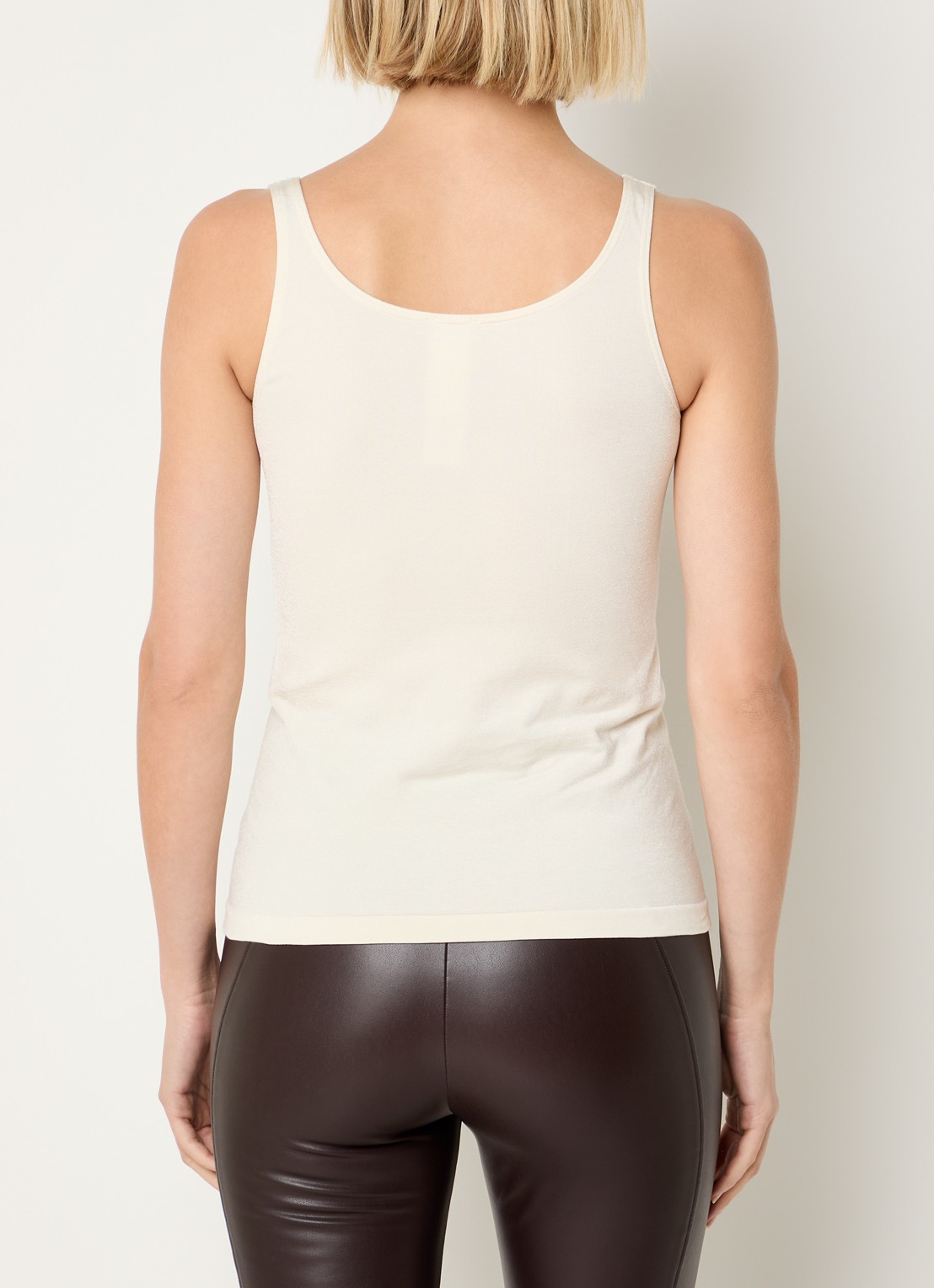 Wolford Jamaika tanktop met ronde hals - achterkant 4 ivoor