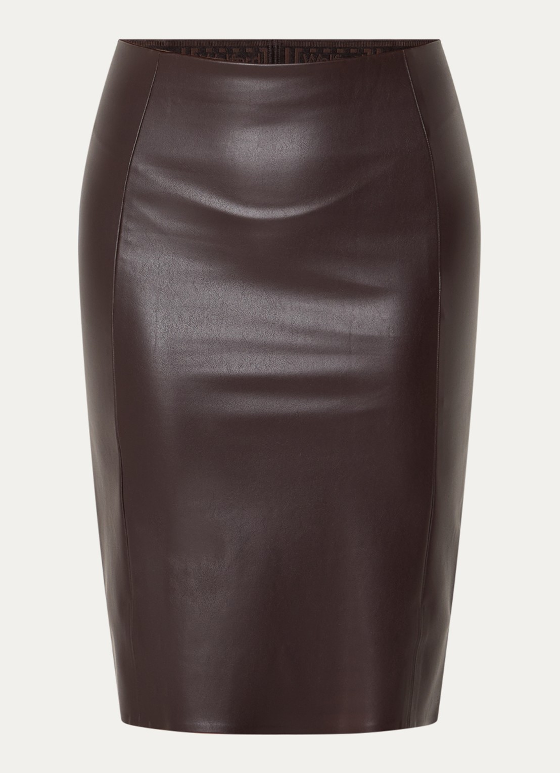 Wolford Jenna minirok van imitatieleer - voorkant 2 chocoladebruin