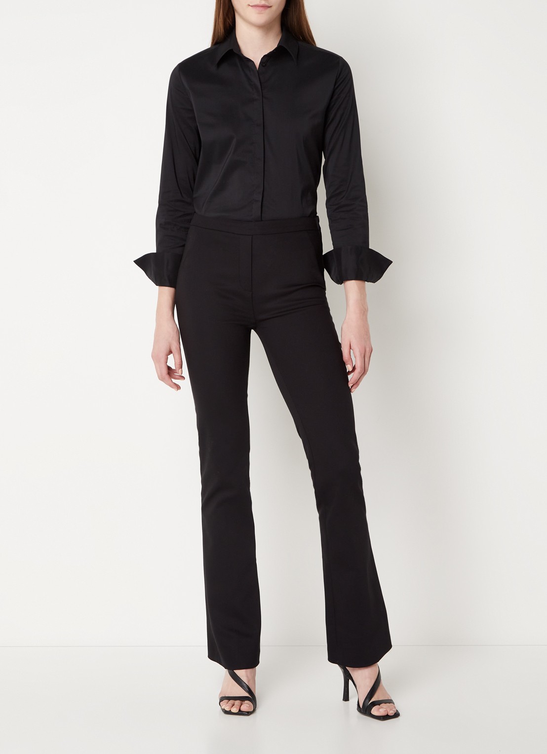 Wolford London Effect body met blinde knoopsluiting - voorkant 2 diepzwart