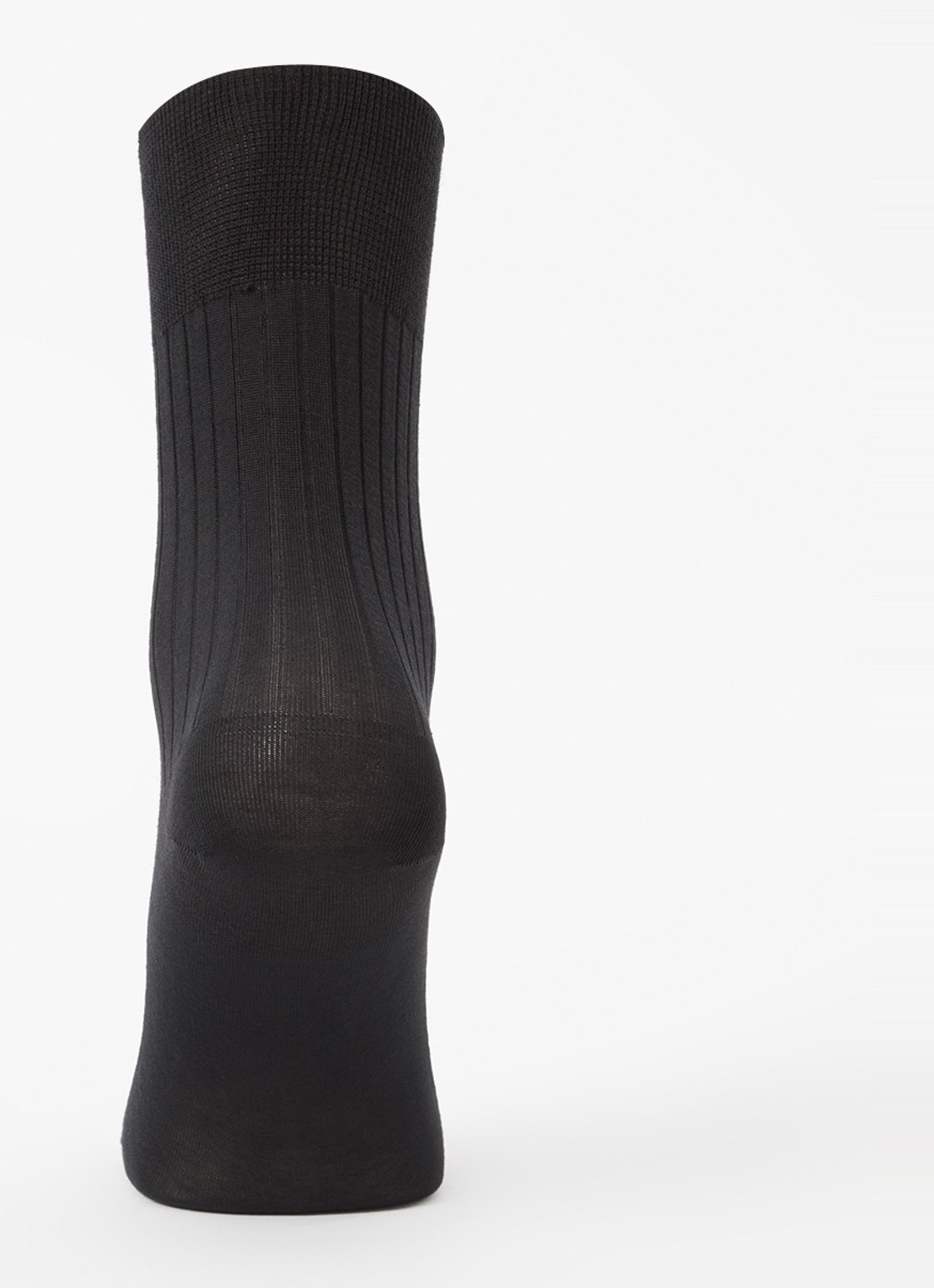 Wolford Luxury Cotton ribgebreide sokken - voorkant 2 zwart