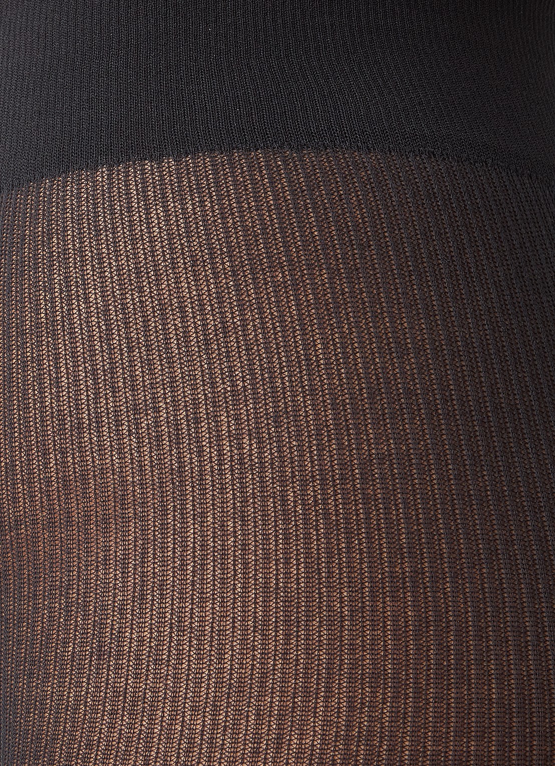 Wolford Mary rib panty in 70 denier - detail diepzwart
