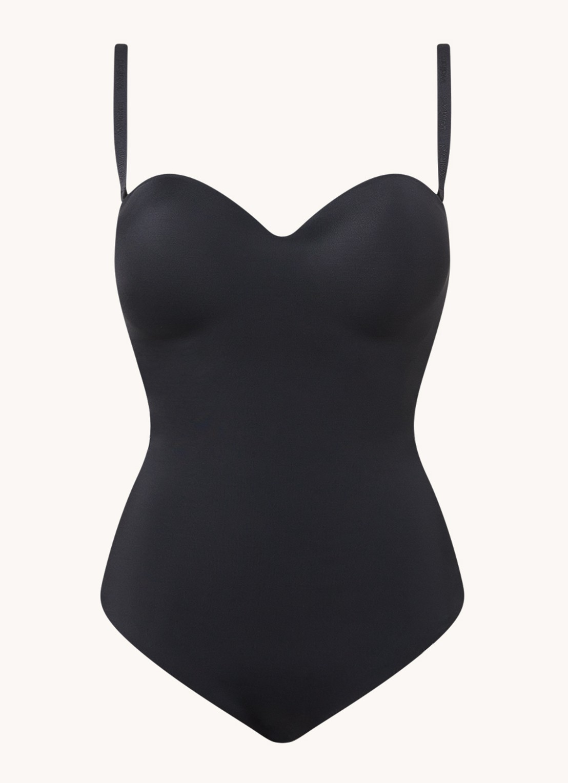 Wolford Mat de Luxe Forming corrigerende body met beugel - voorkant diepzwart