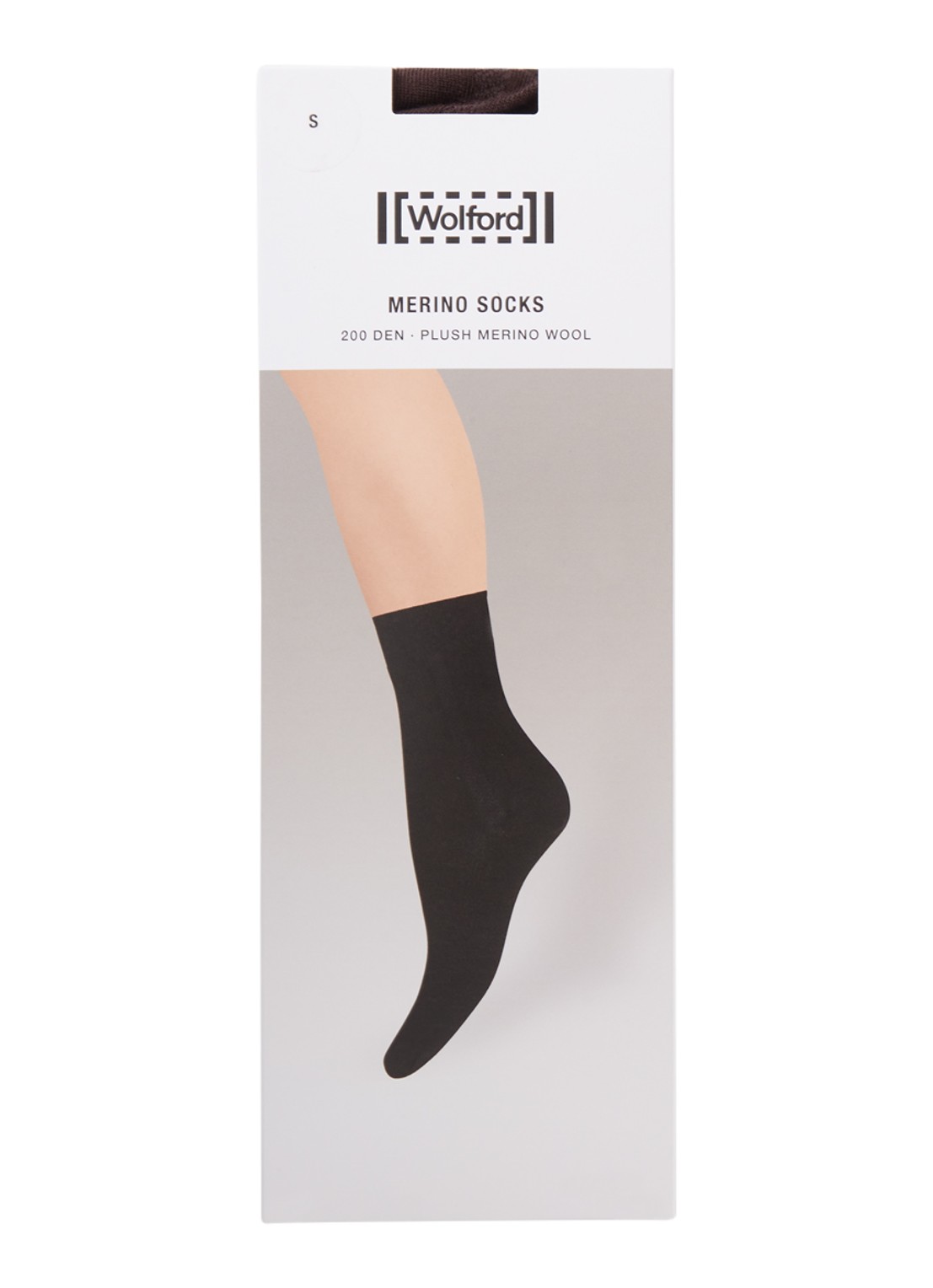 Wolford Merino sokken in wolblend  - voorkant bruin