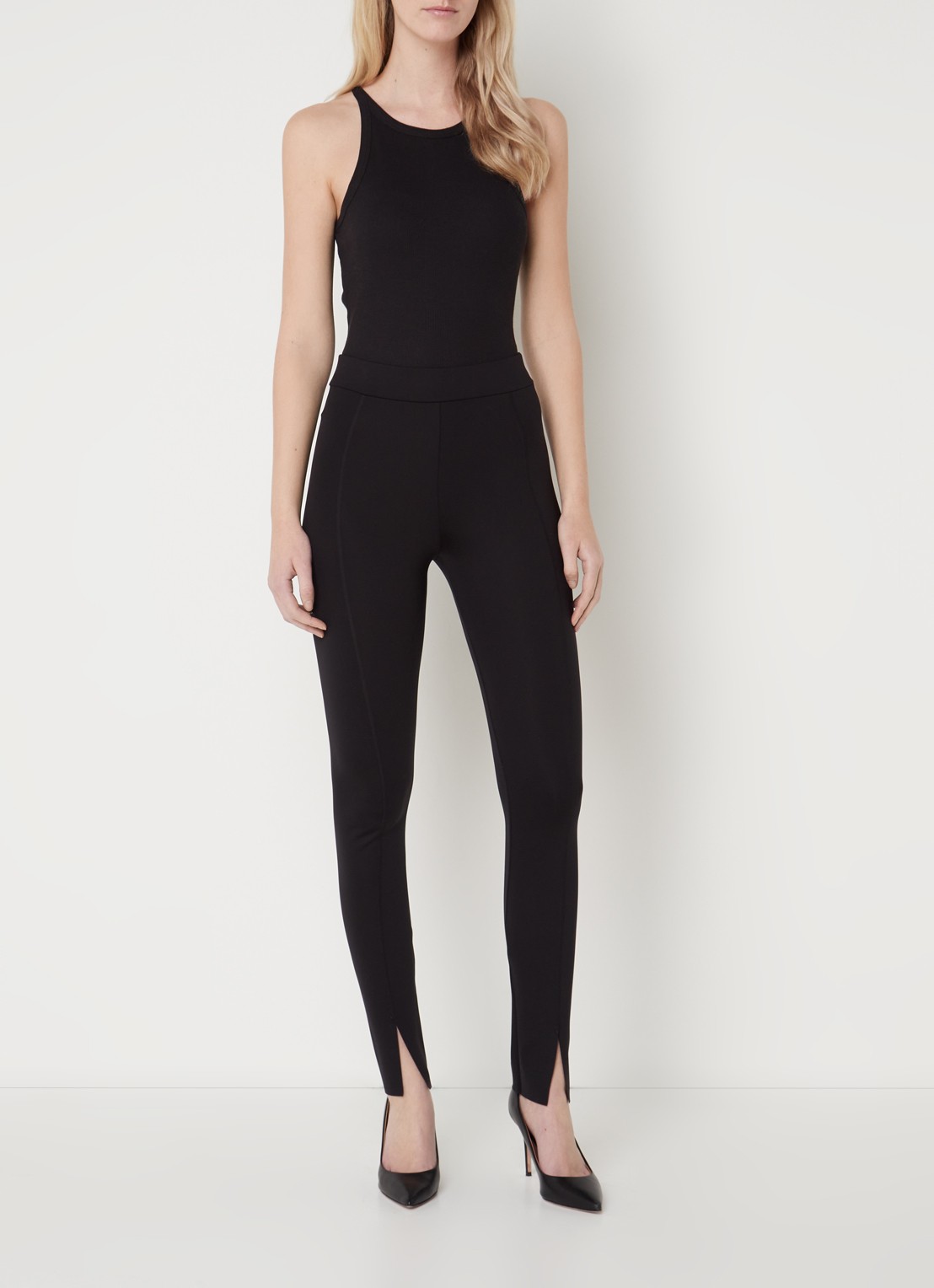 Wolford Midnight Grace high waist legging met split - voorkant 3 zwart