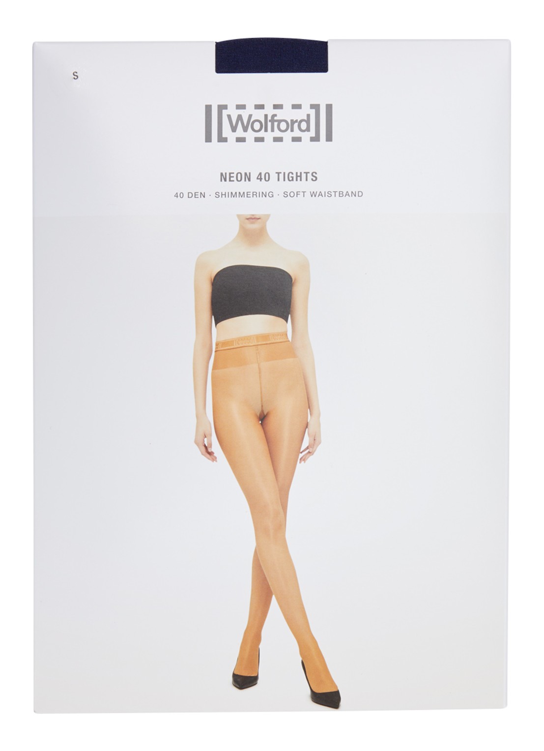 Wolford Neon panty in 40 denier - voorkant donkerblauw