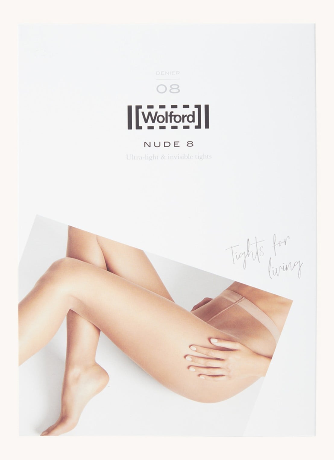 Wolford Panty in 8 denier - voorkant lichtbruin