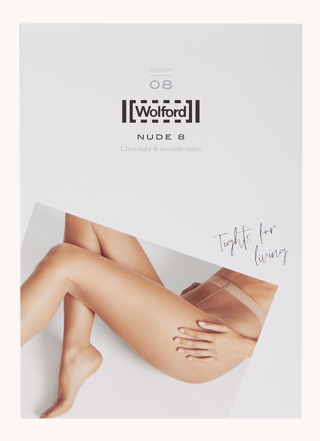 Wolford Panty in 8 denier - voorkant zand