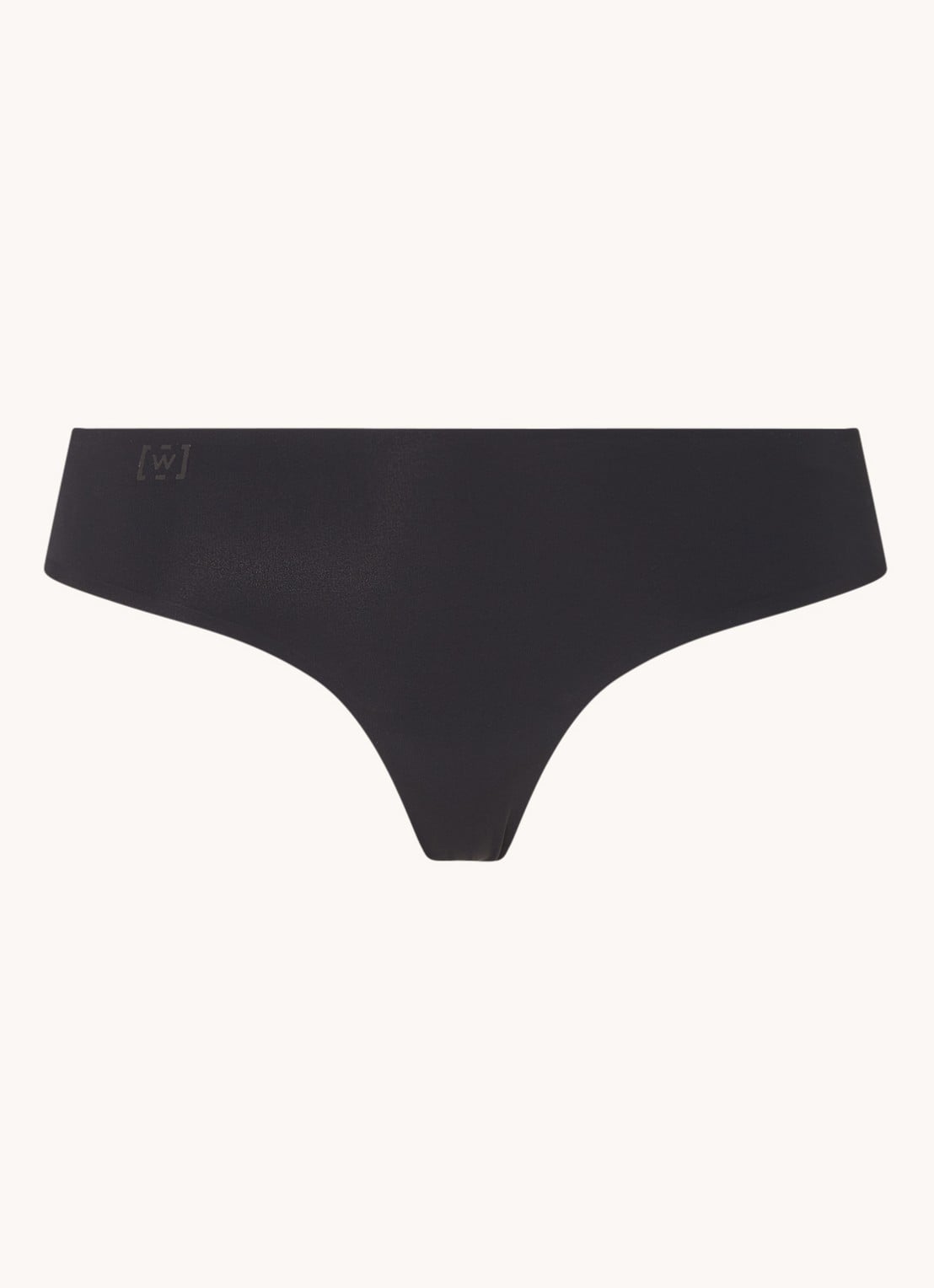 Wolford Pure Brazilian naadloze slip - voorkant zwart