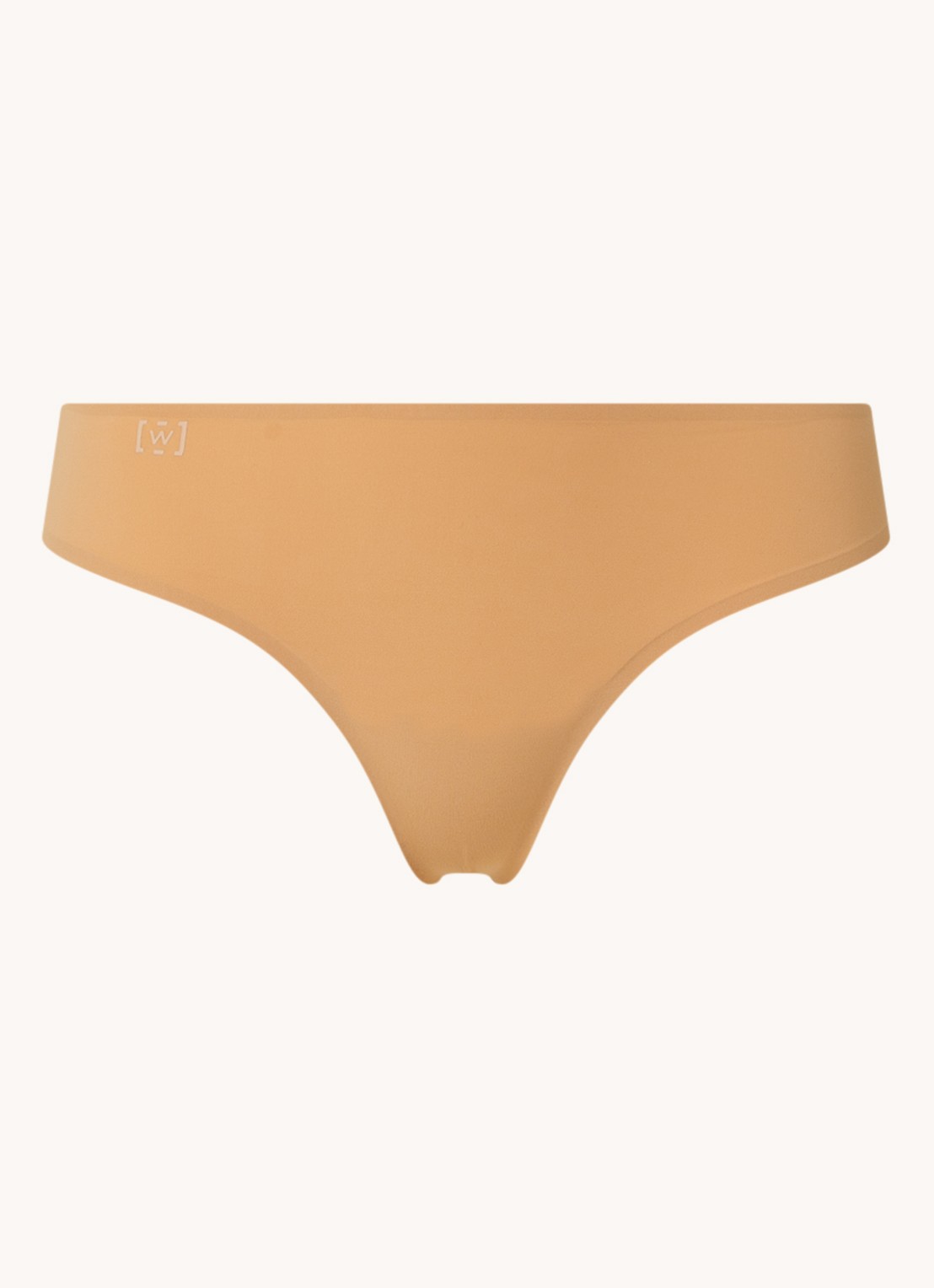 Wolford Pure naadloze string - voorkant camel