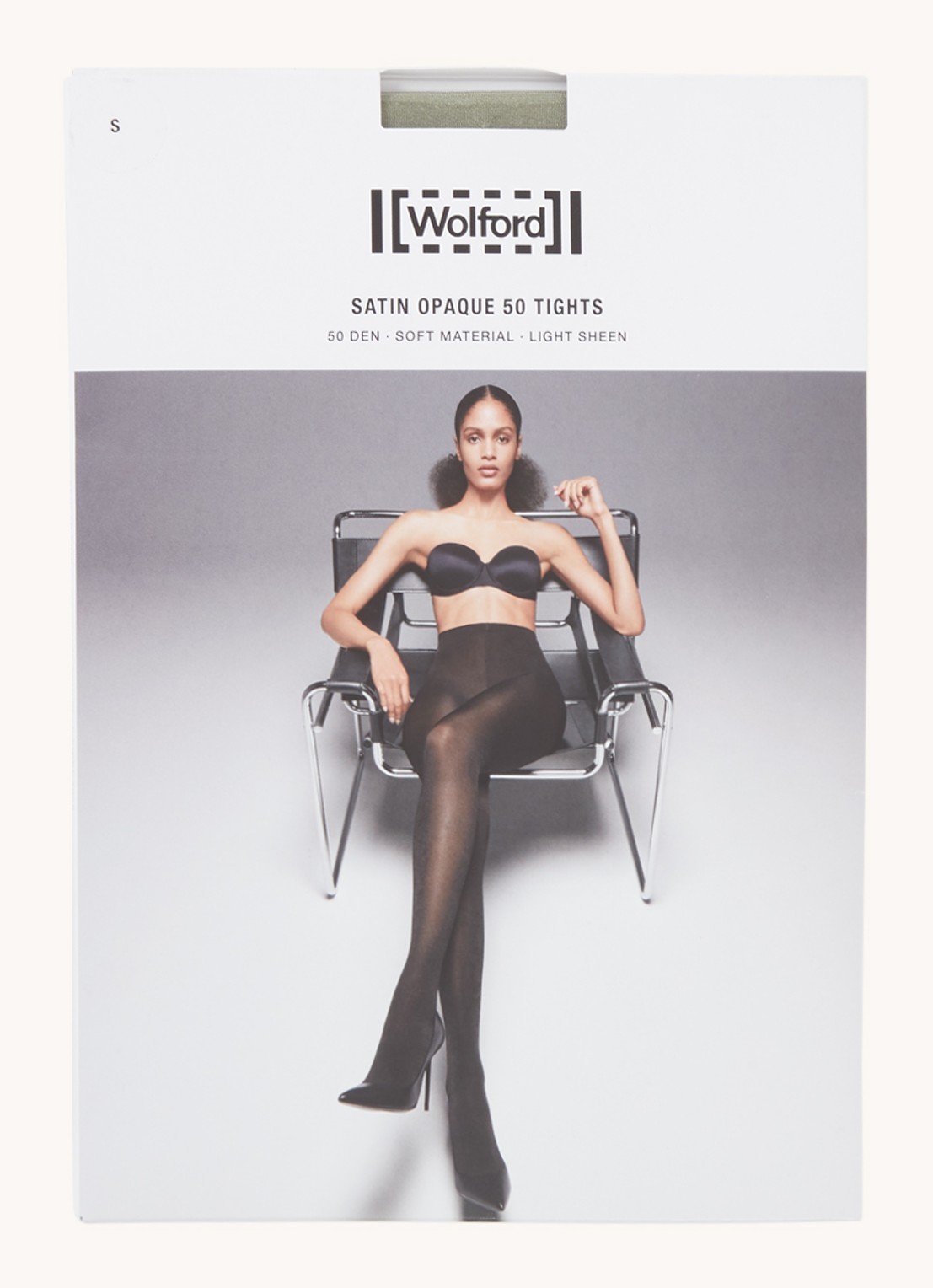 Wolford Satin Opaque panty in 50 denier  - voorkant bronsgroen