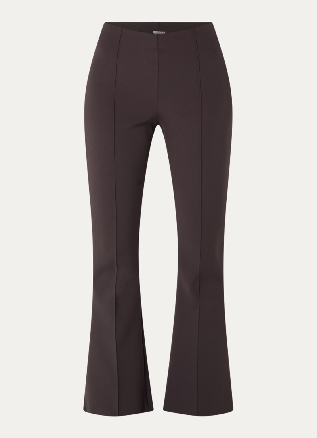 Wolford Scuba high waist flared legging met persplooi - voorkant bruin