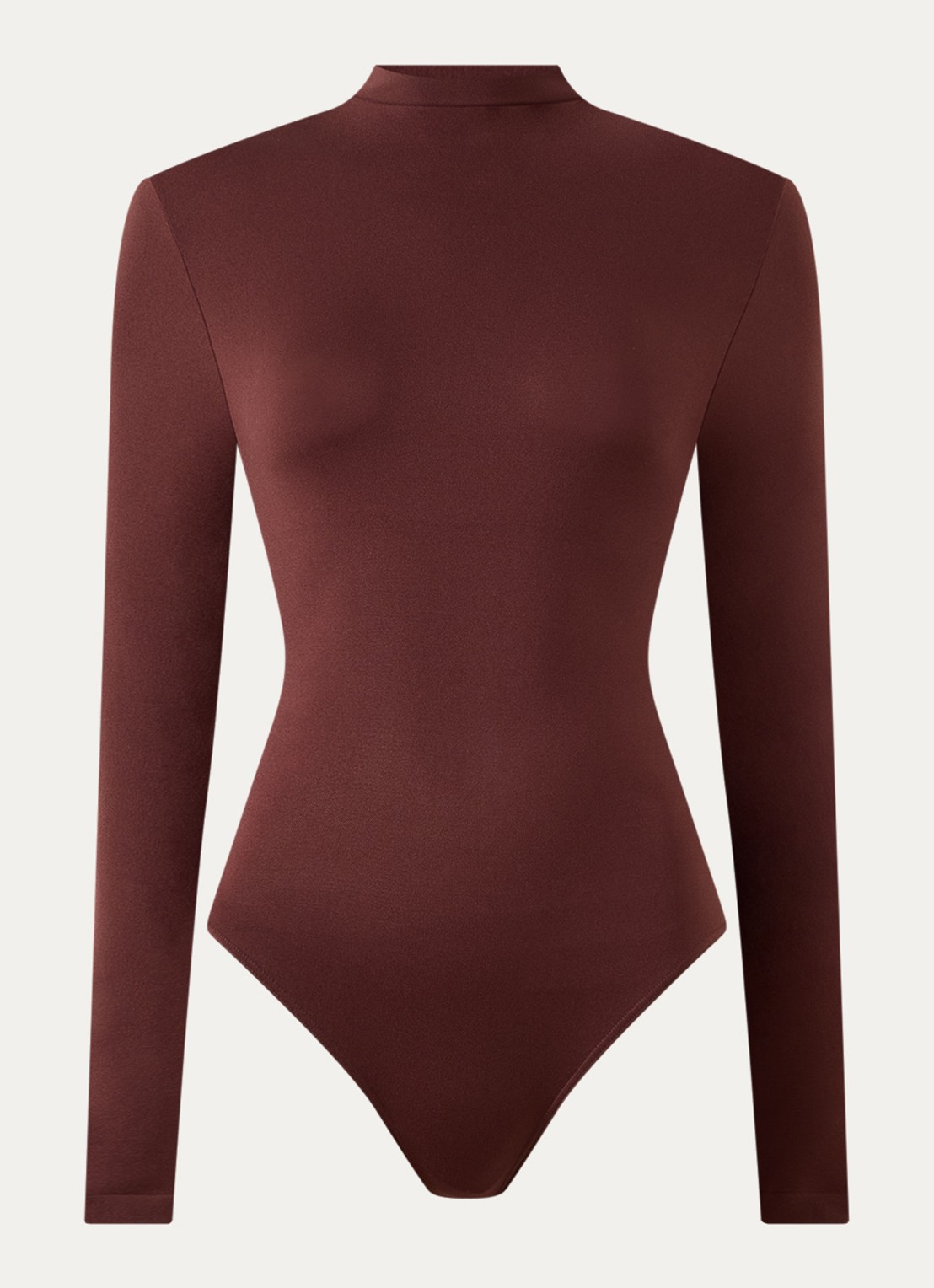 Wolford Shaping stringbody met opengewerkt dessin - voorkant roodbruin