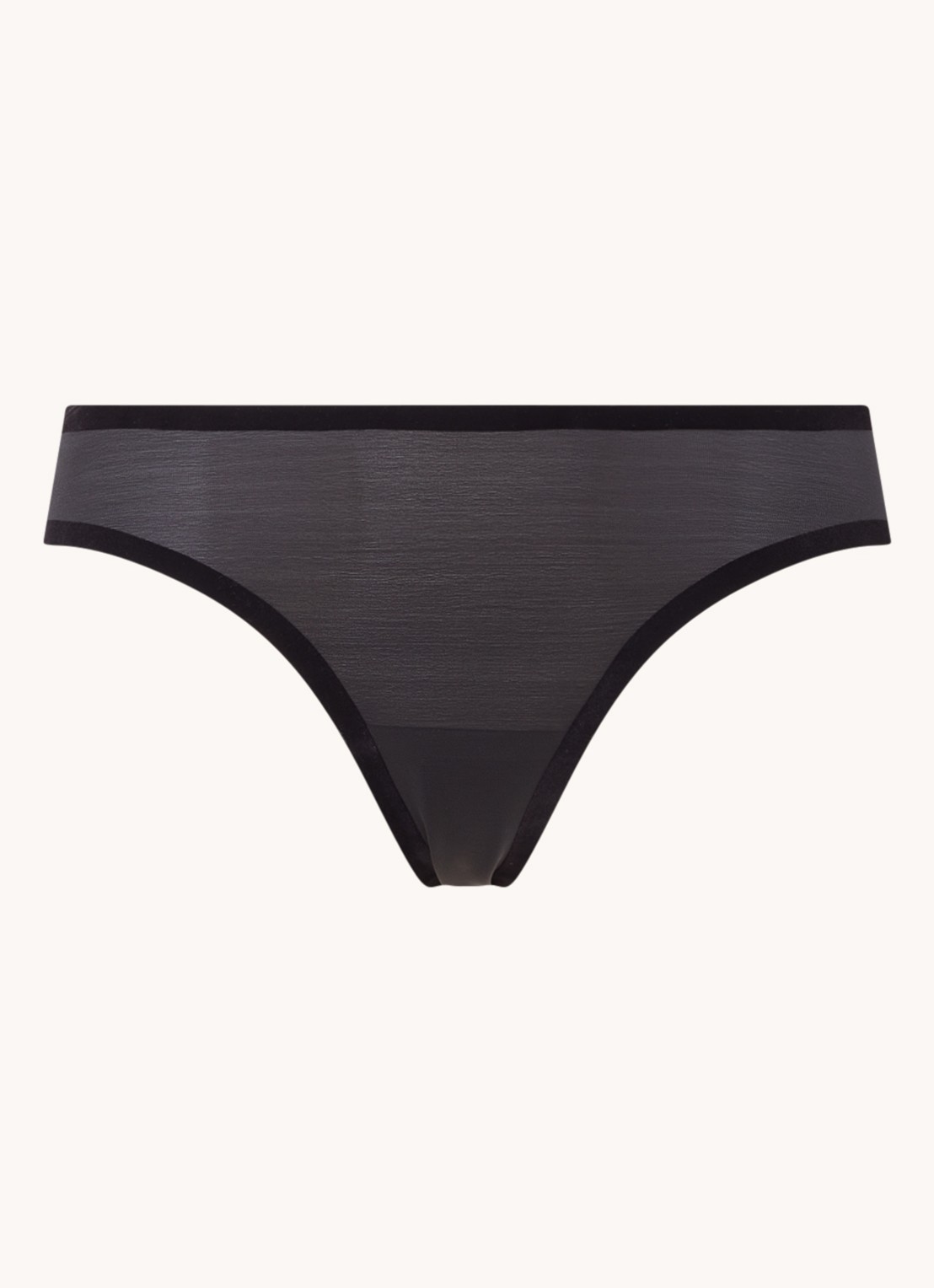 Wolford Sheer Touch naadloze slip - voorkant diepzwart