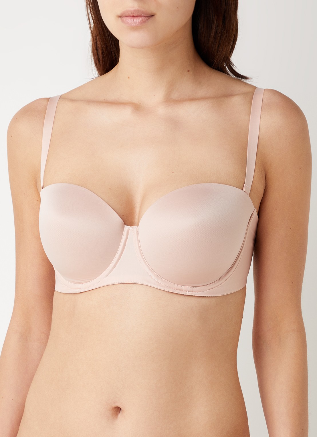 Wolford Sheer Touch voorgevormde strapless bh - detail 2 lichtroze