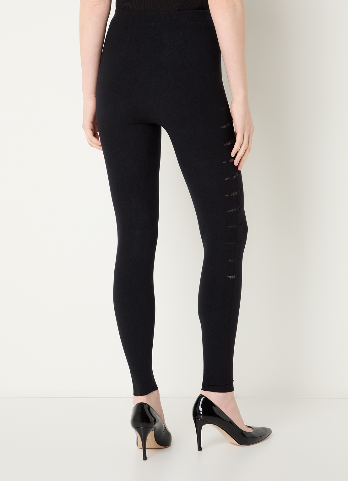 Wolford Slash high waist skinny fit legging - achterkant zwart