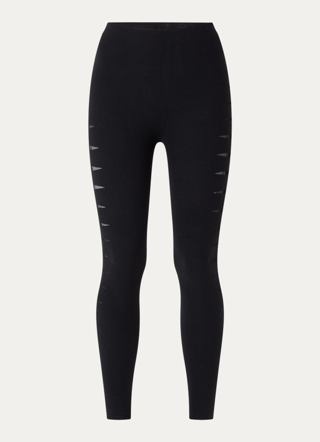Wolford Slash high waist skinny fit legging - voorkant 4 zwart