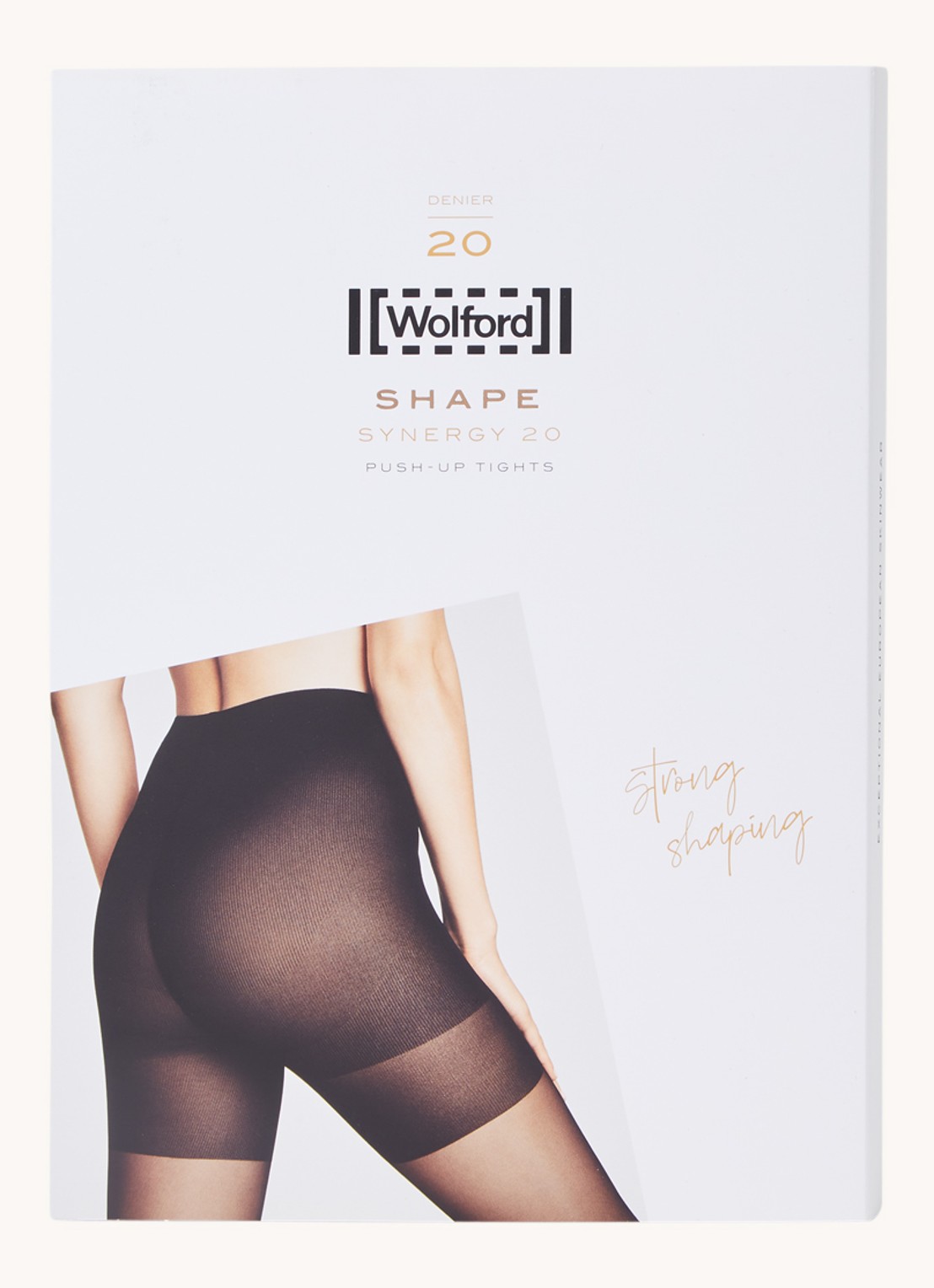 Wolford Synergy corrigerende panty in 20 denier - voorkant 2 diepzwart