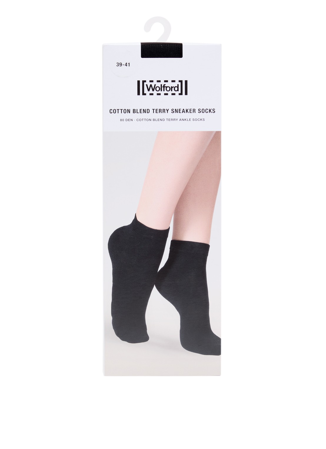 Wolford Terry sneakersokken in katoenblend - voorkant zwart