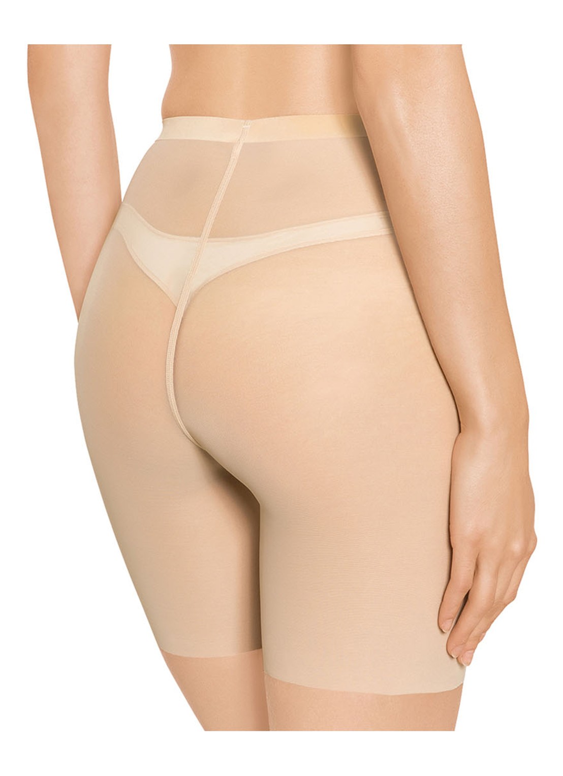 Wolford Tulle Control corrigerende short van mesh - detail 3 beige