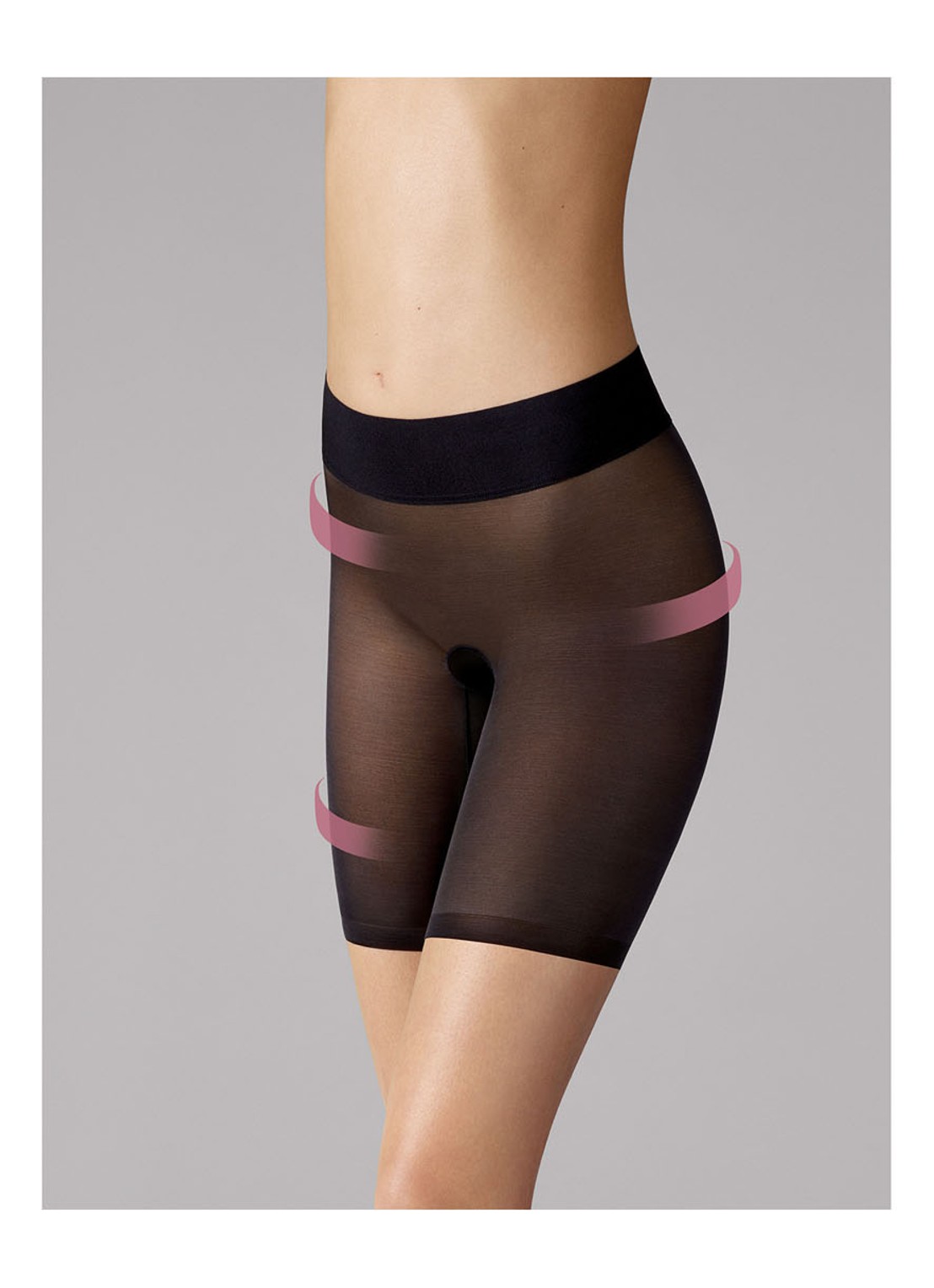 Wolford Tulle Control corrigerende short van mesh - detail 4 zwart