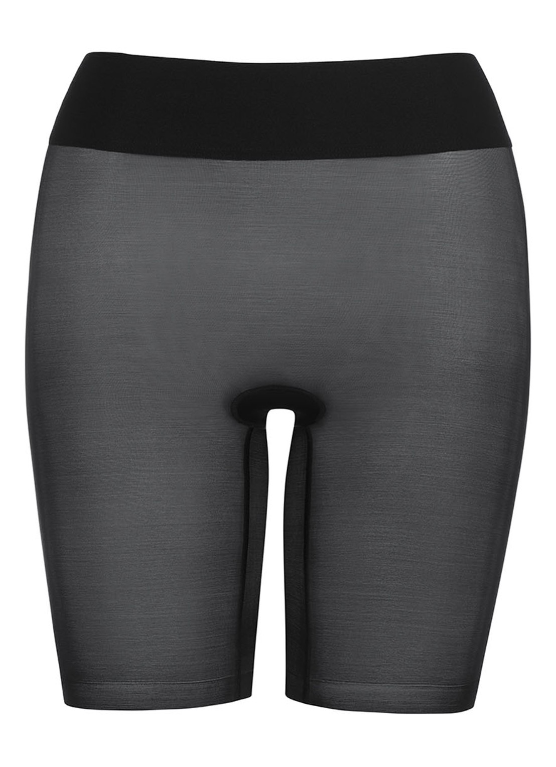 Wolford Tulle Control corrigerende short van mesh - voorkant zwart