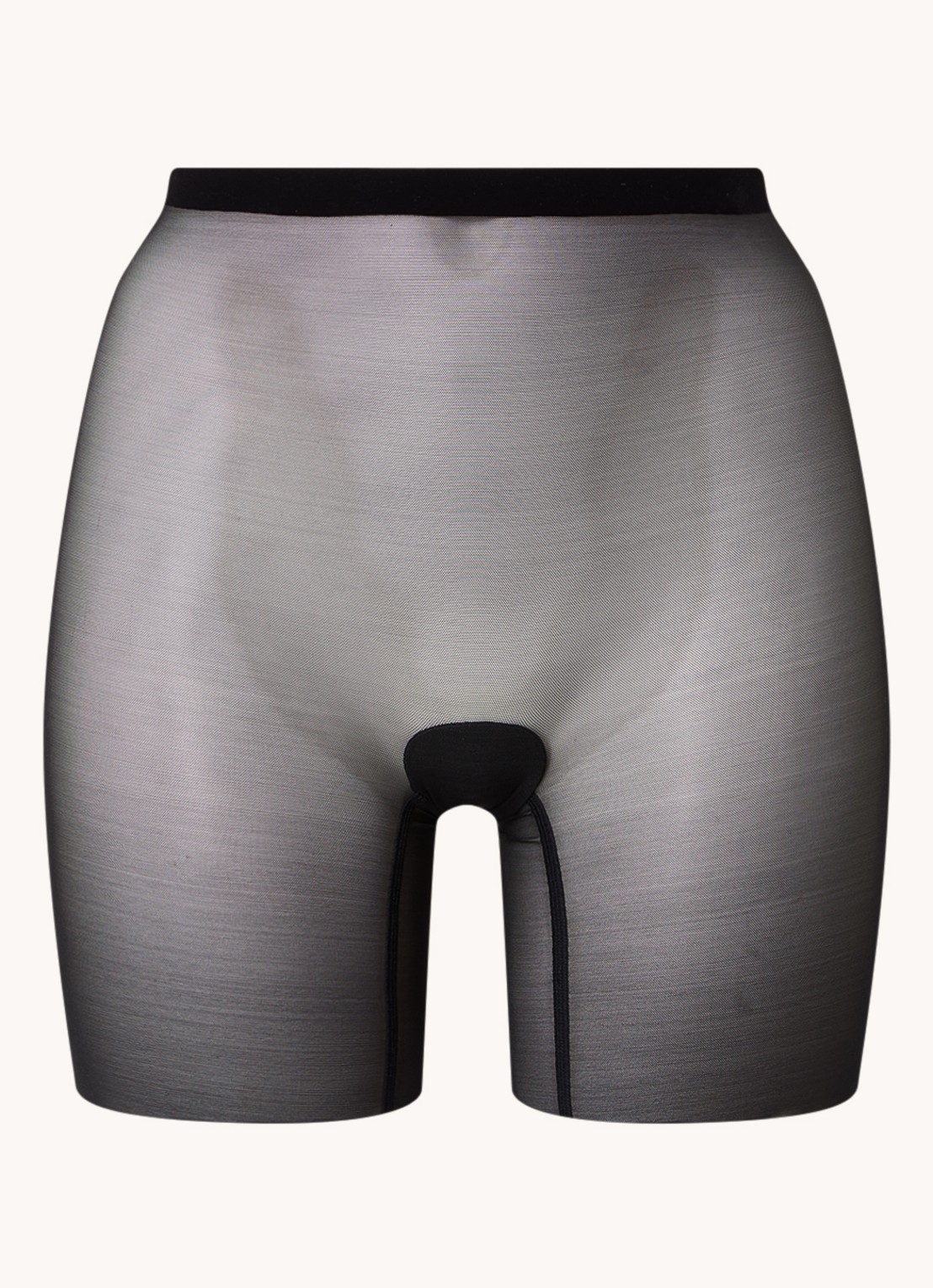 Wolford Tulle Control corrigerende short van mesh - voorkant 3 zwart